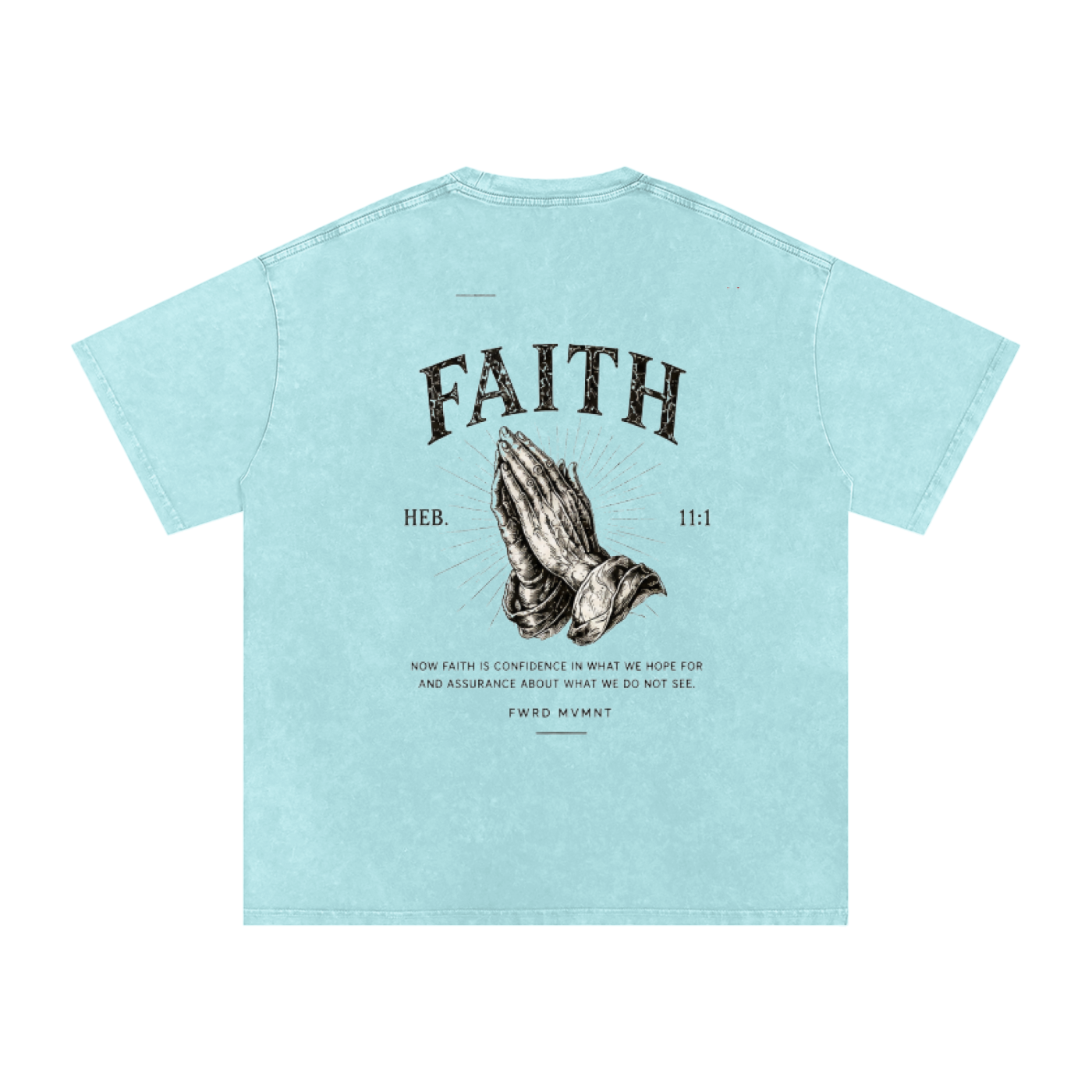 Hebrews 11:1 Snow Washed Oversized Tee