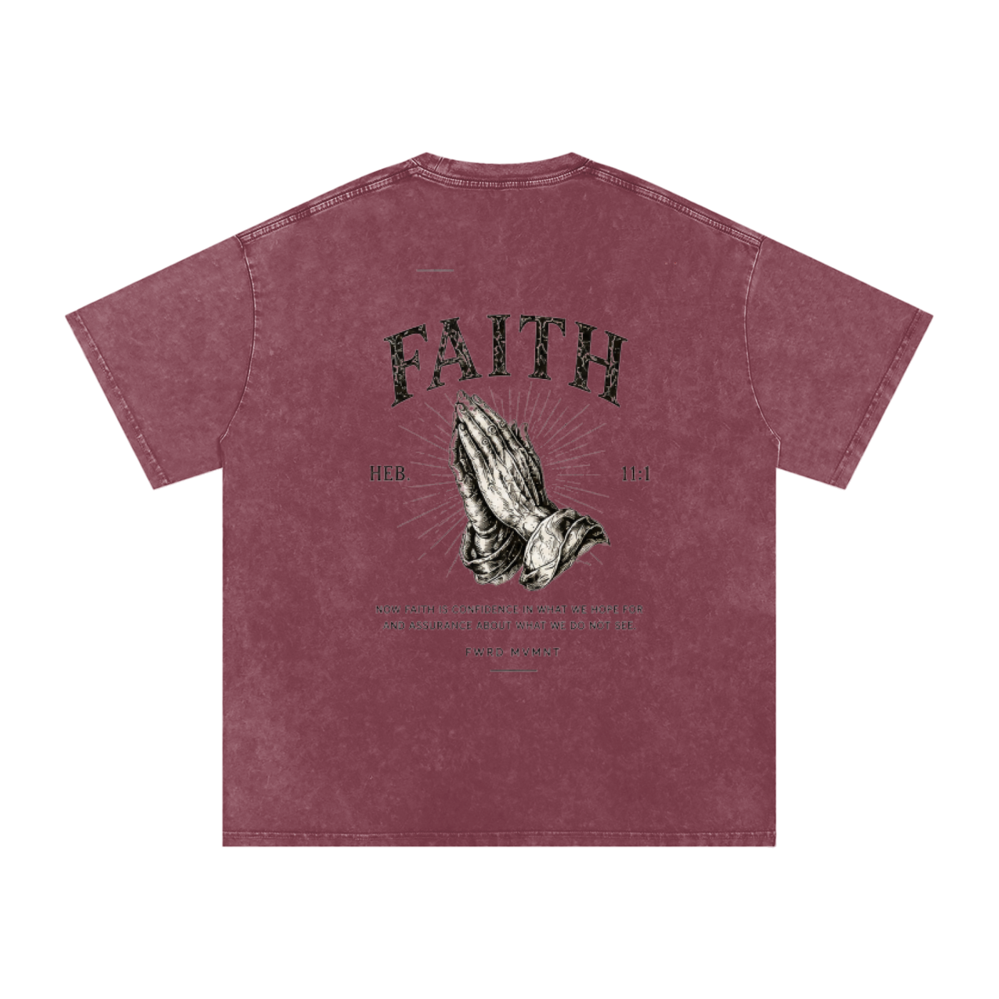 Hebrews 11:1 Snow Washed Oversized Tee