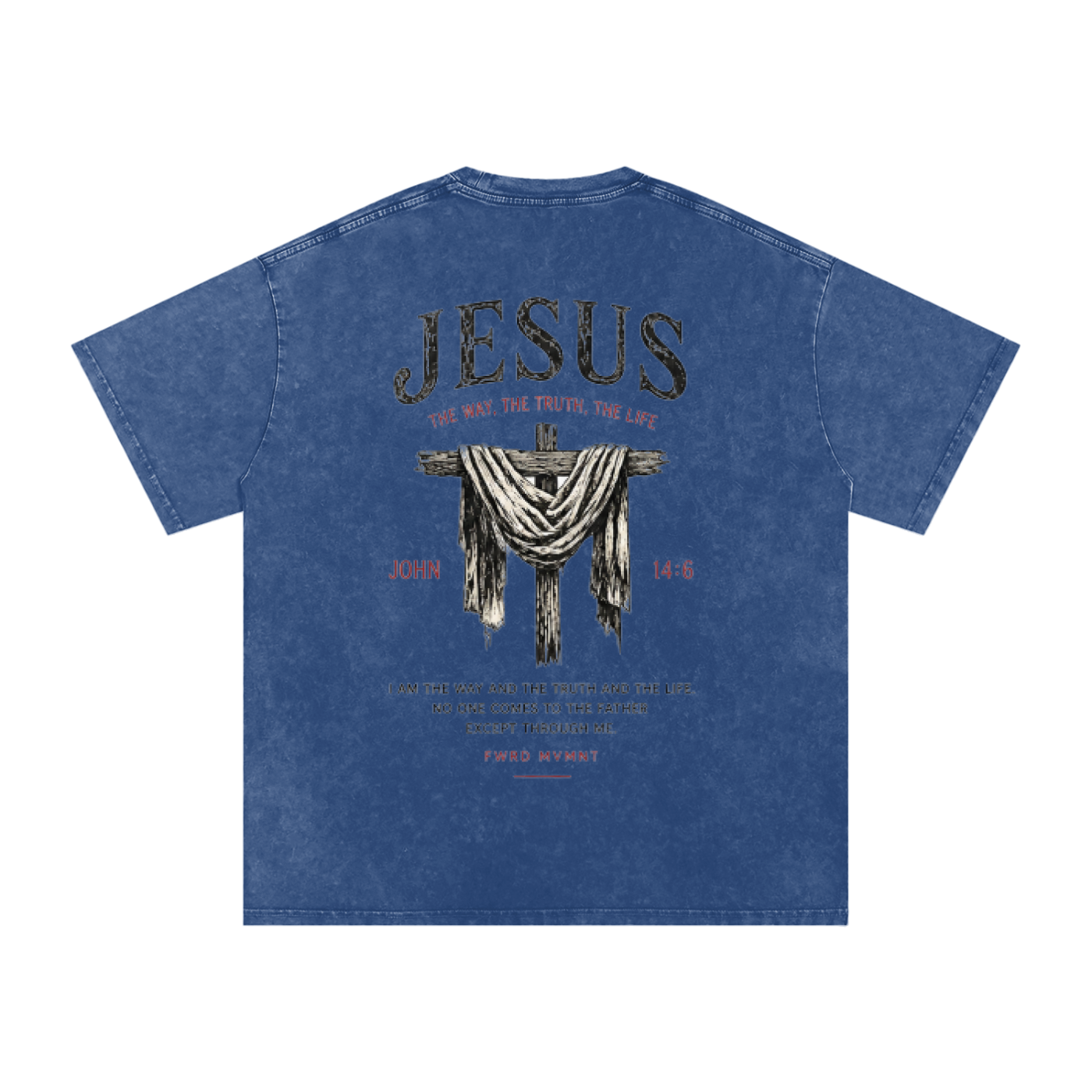John 14:6 Snow Washed Oversized Tee