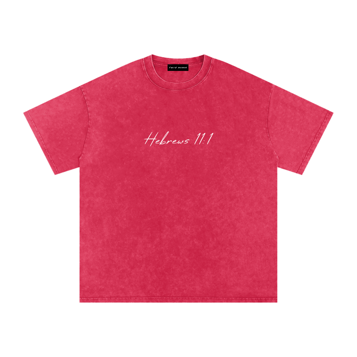 Hebrews 11:1 Snow Washed Oversized Tee