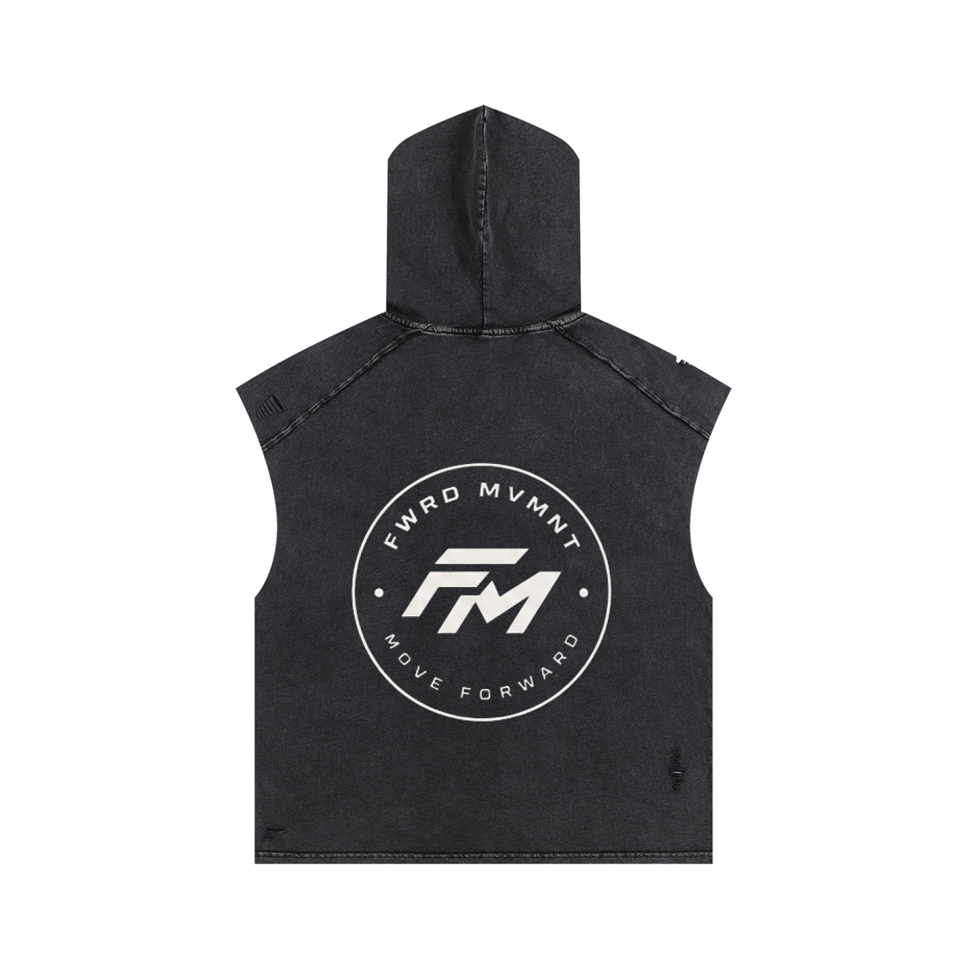 Snow Washed Boxy Hooded Tank Top