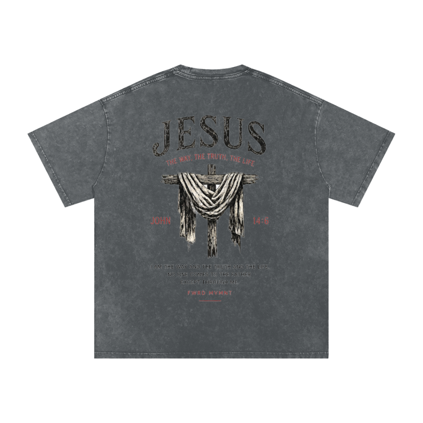 John 14:6 Snow Washed Oversized Tee