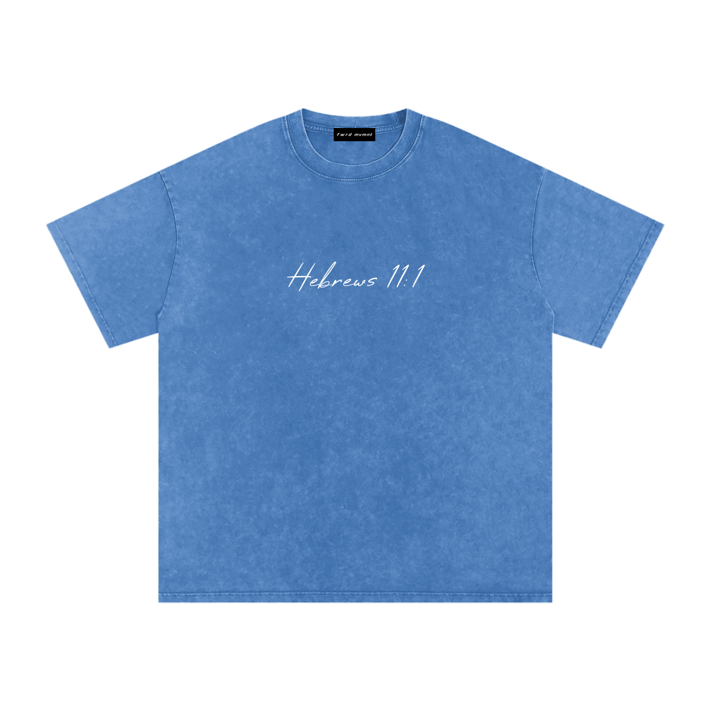 Hebrews 11:1 Snow Washed Oversized Tee