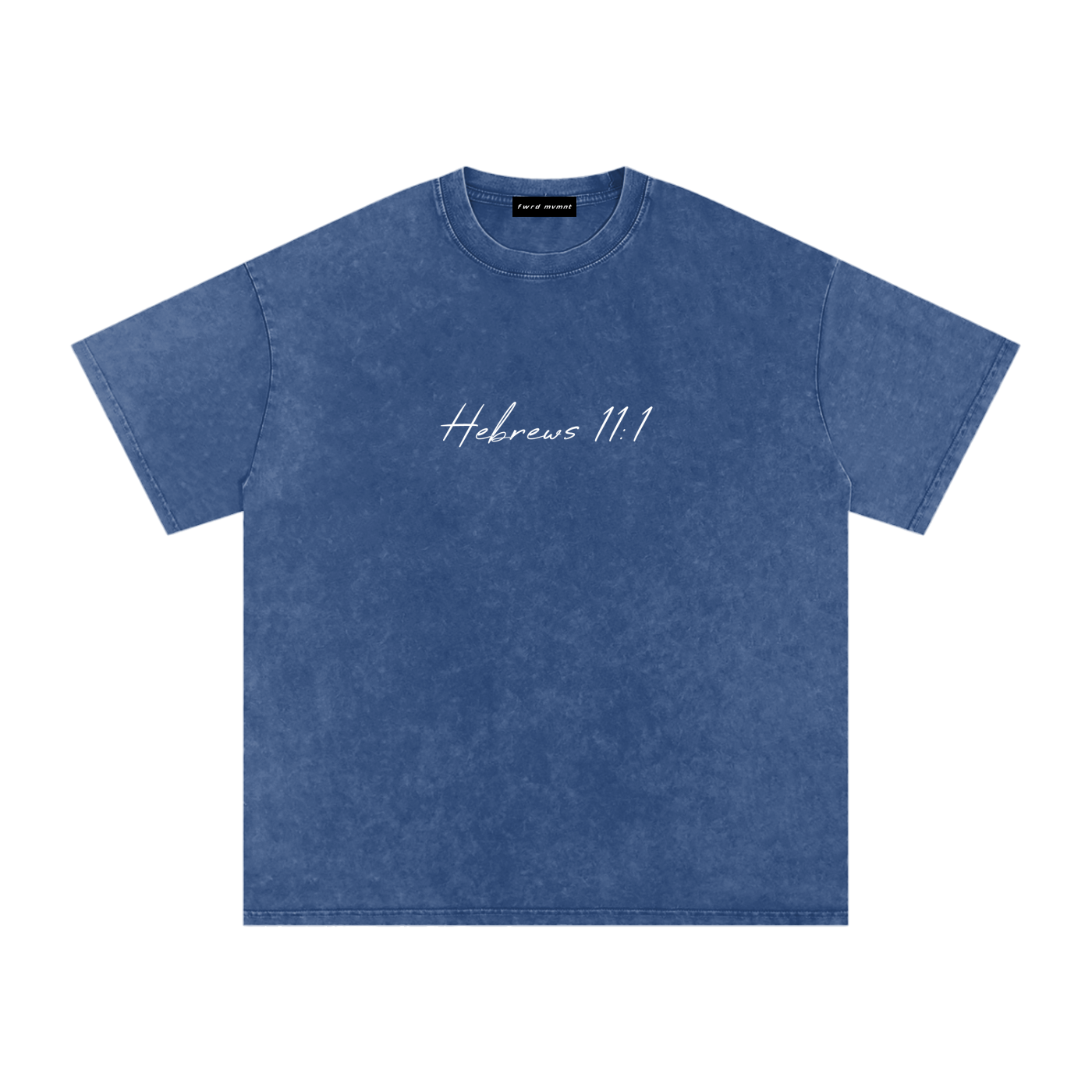 Hebrews 11:1 Snow Washed Oversized Tee