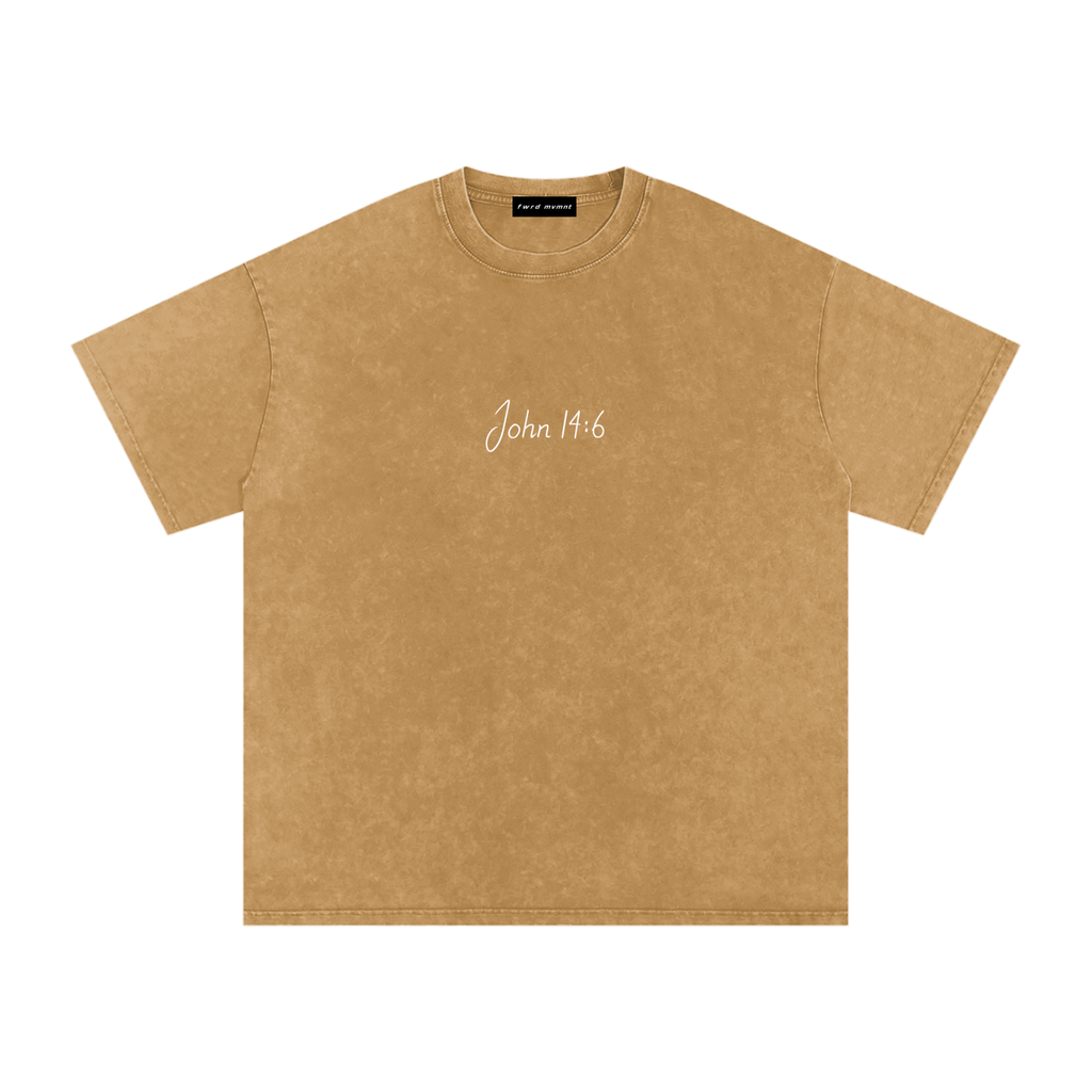 John 14:6 Snow Washed Oversized Tee