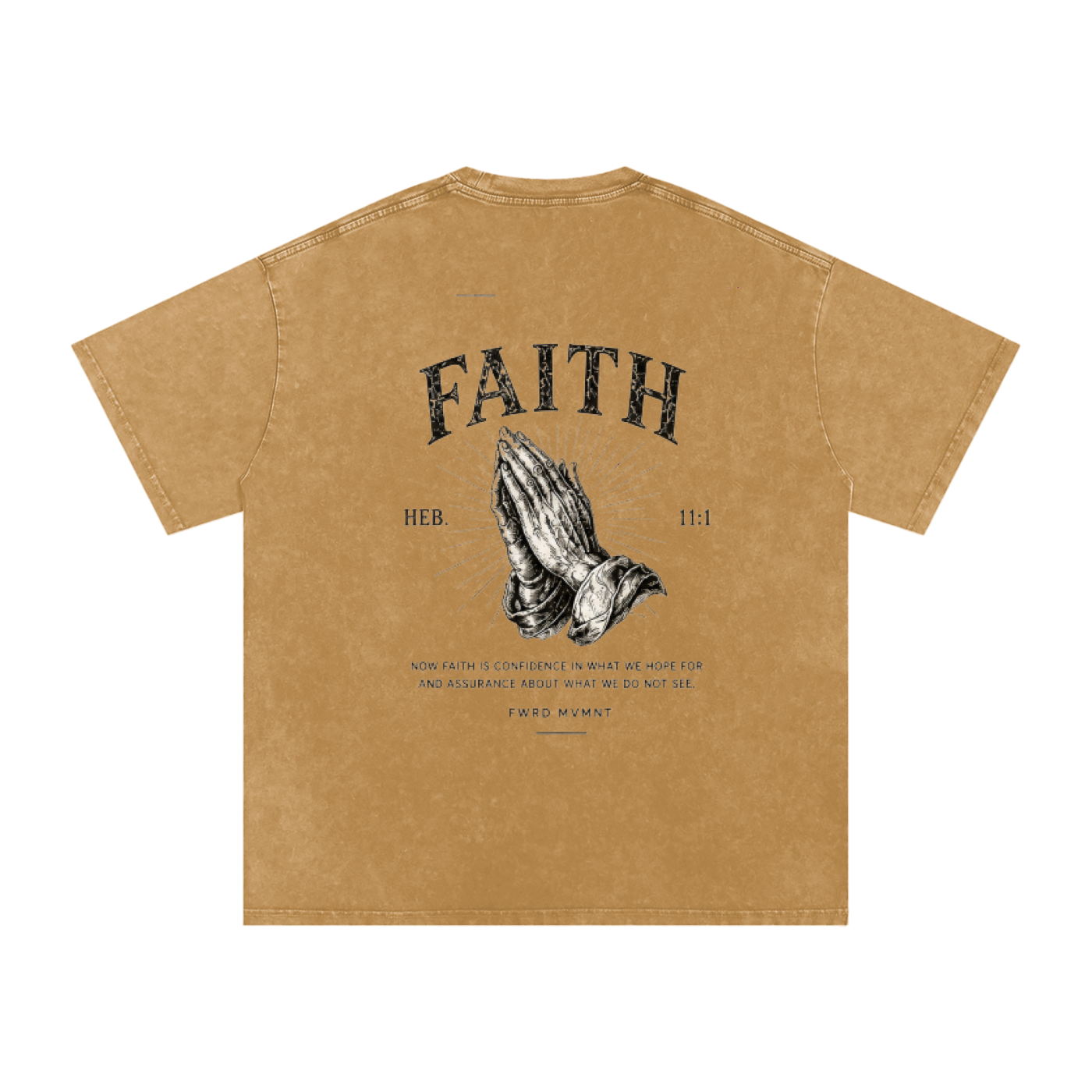 Hebrews 11:1 Snow Washed Oversized Tee