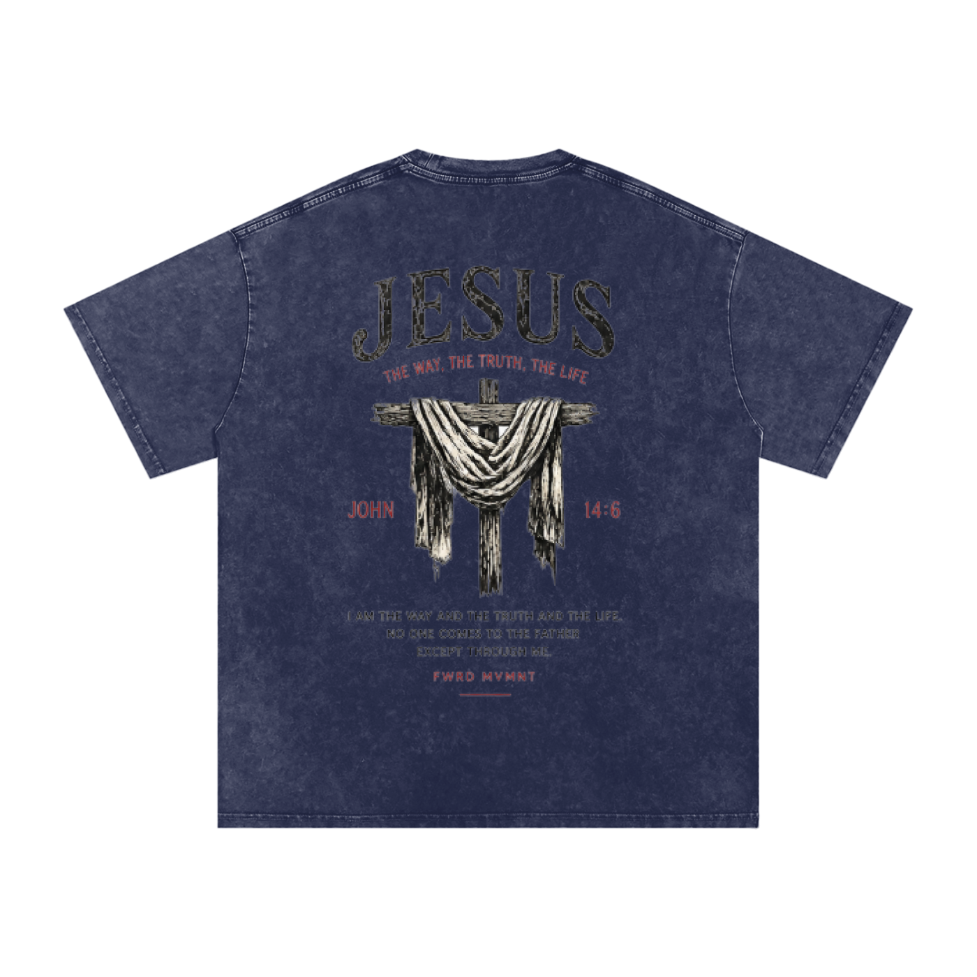 John 14:6 Snow Washed Oversized Tee