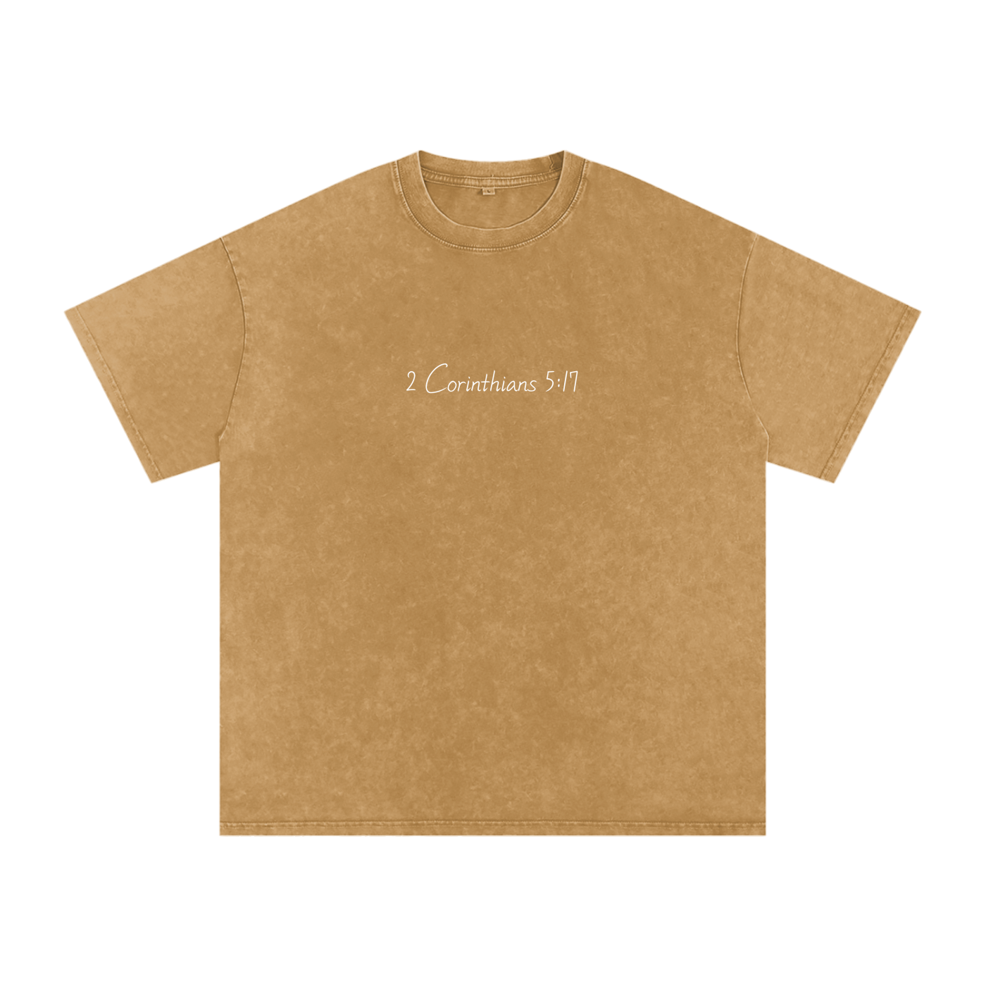 2 Corinthians 5:17 Snow Washed Oversized Tee