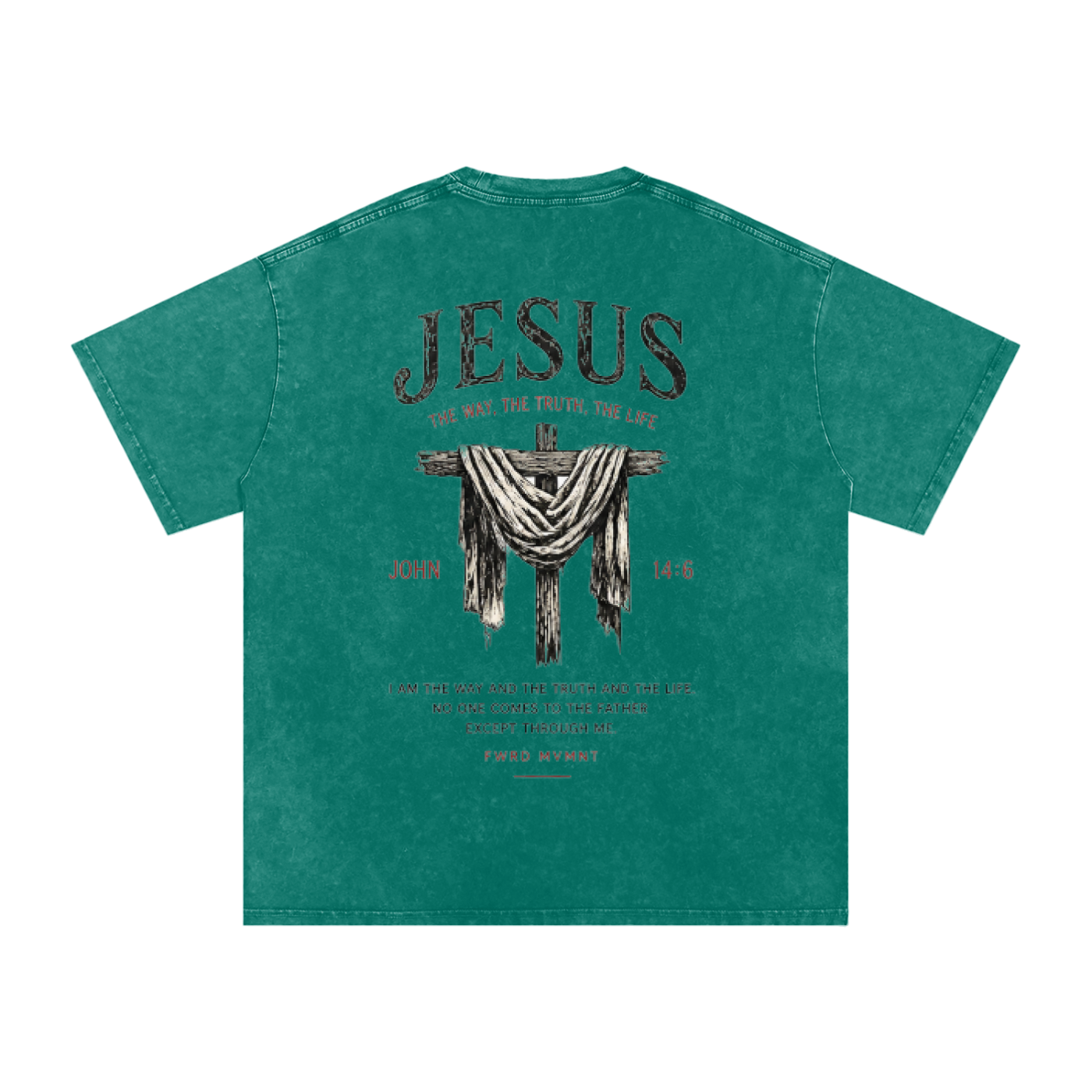 John 14:6 Snow Washed Oversized Tee