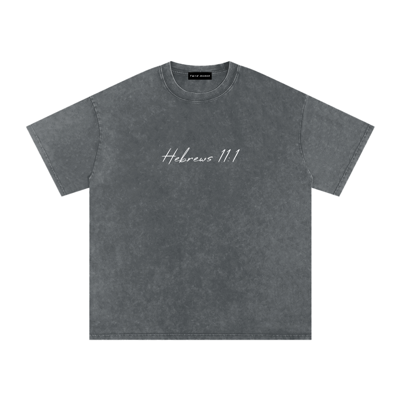 Hebrews 11:1 Snow Washed Oversized Tee
