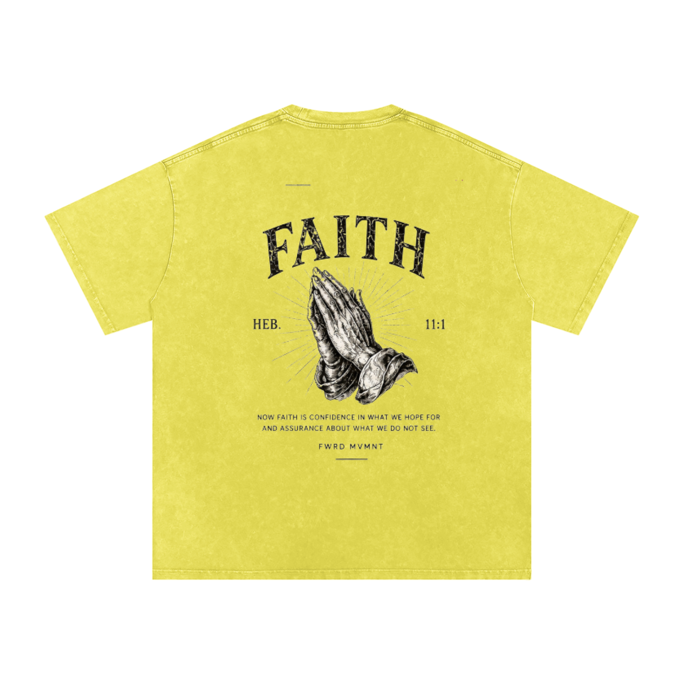 Hebrews 11:1 Snow Washed Oversized Tee