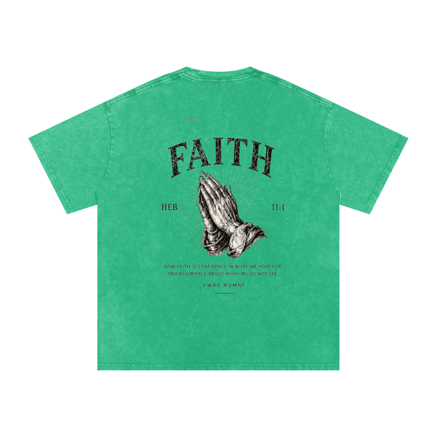 Hebrews 11:1 Snow Washed Oversized Tee