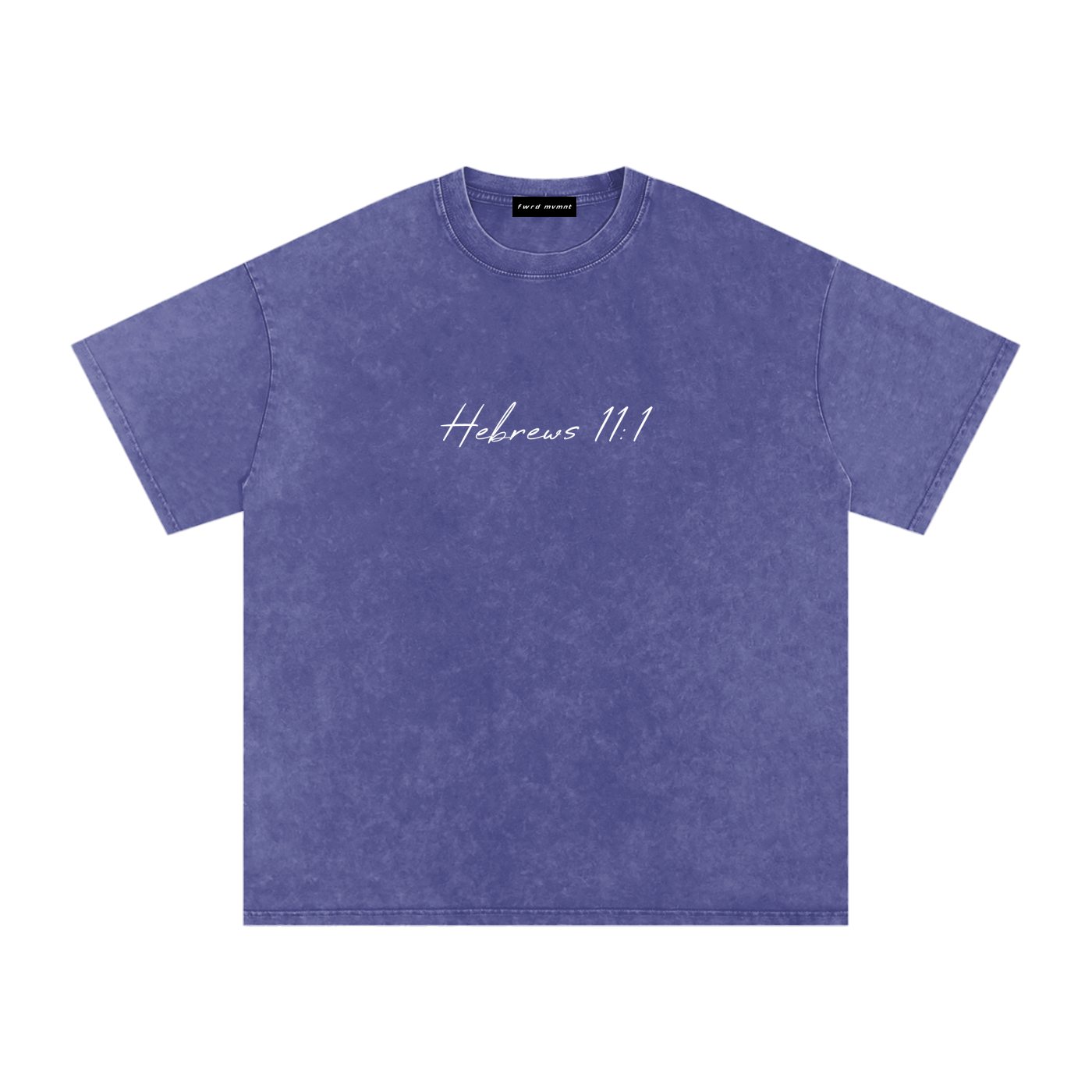 Hebrews 11:1 Snow Washed Oversized Tee