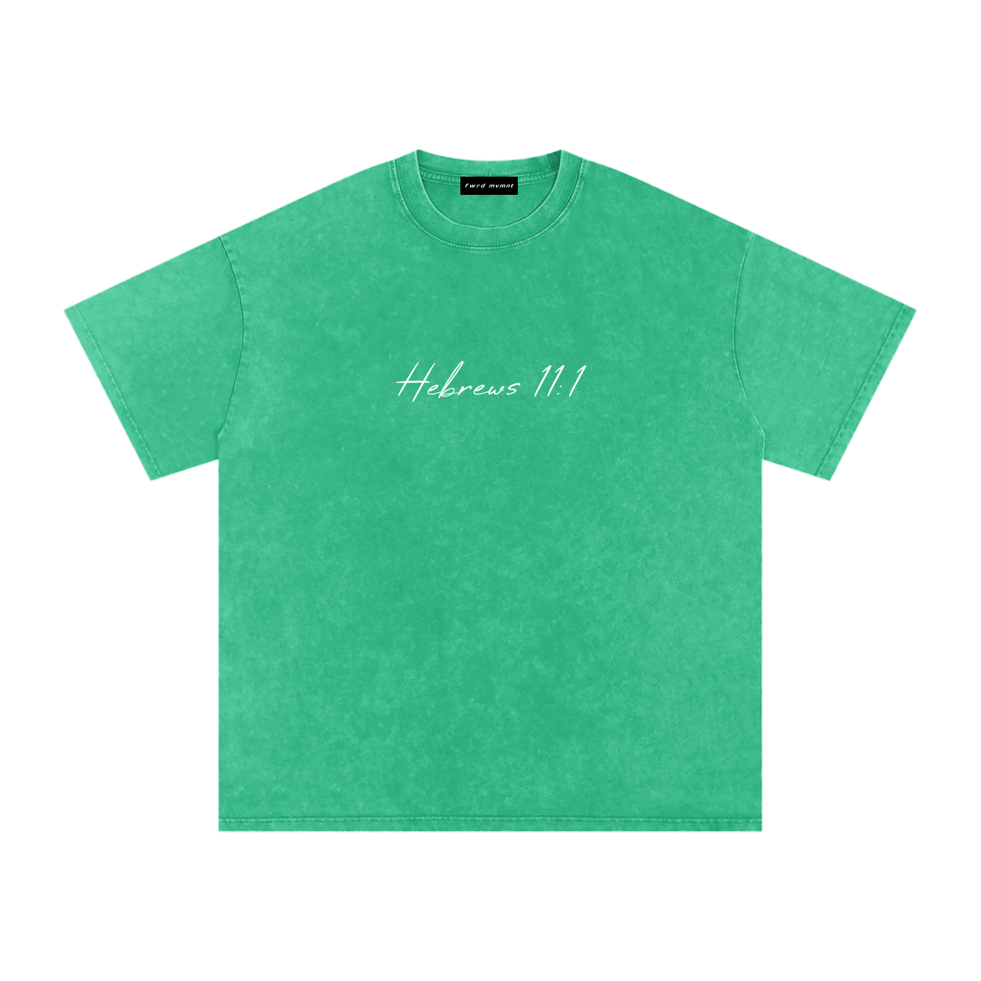 Hebrews 11:1 Snow Washed Oversized Tee