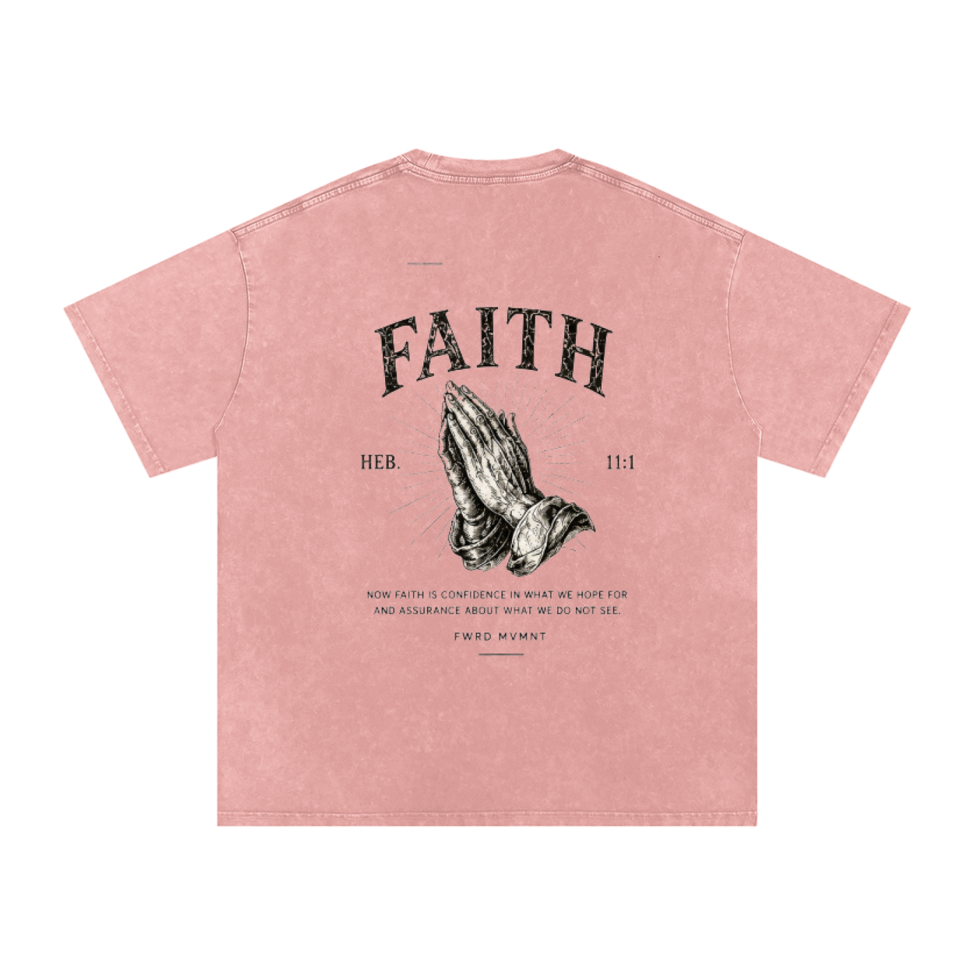 Hebrews 11:1 Snow Washed Oversized Tee