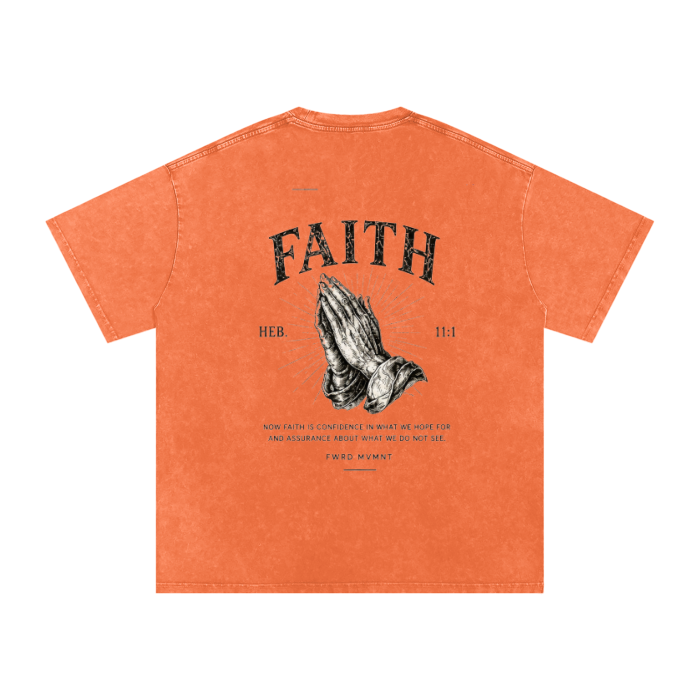 Hebrews 11:1 Snow Washed Oversized Tee