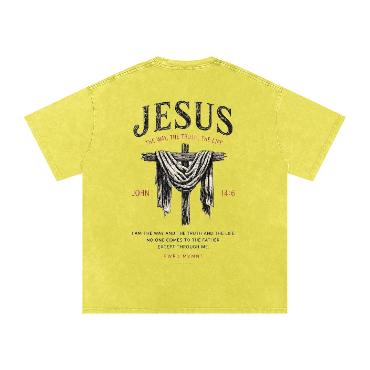 John 14:6 Snow Washed Oversized Tee