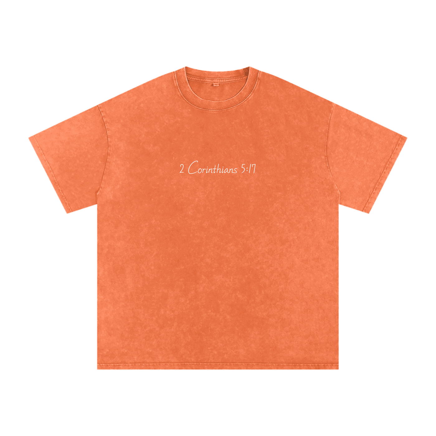 2 Corinthians 5:17 Snow Washed Oversized Tee