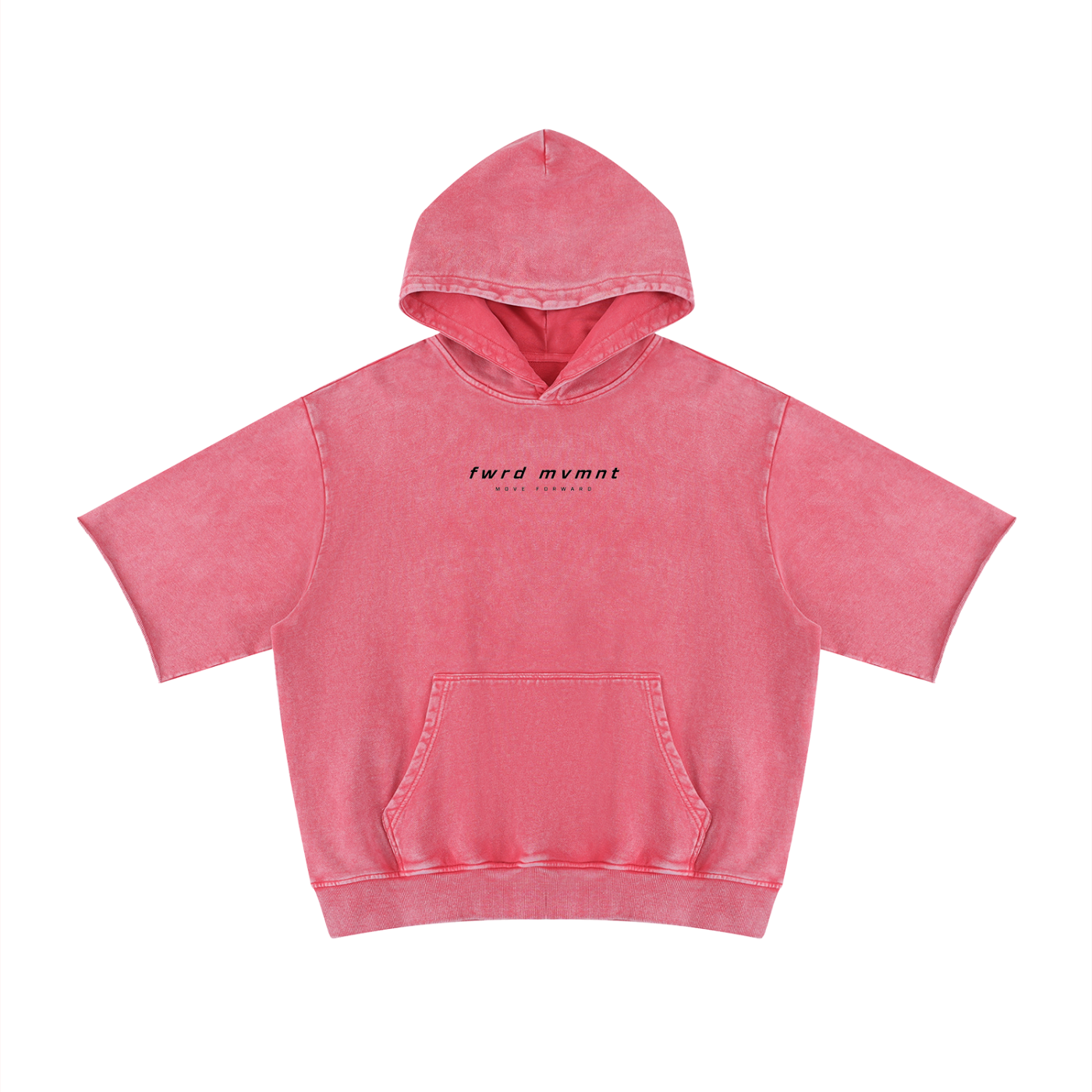 Unisex Mineral Wash Short Sleeve Hoodie