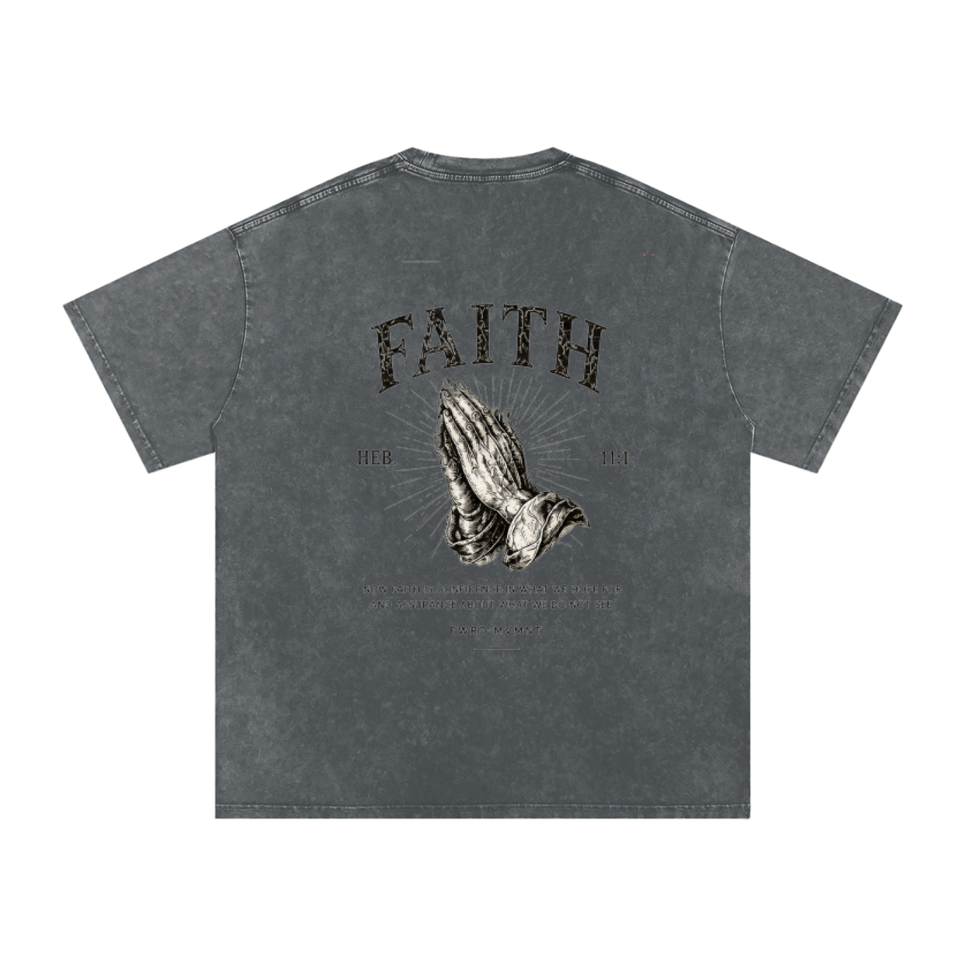 Hebrews 11:1 Snow Washed Oversized Tee