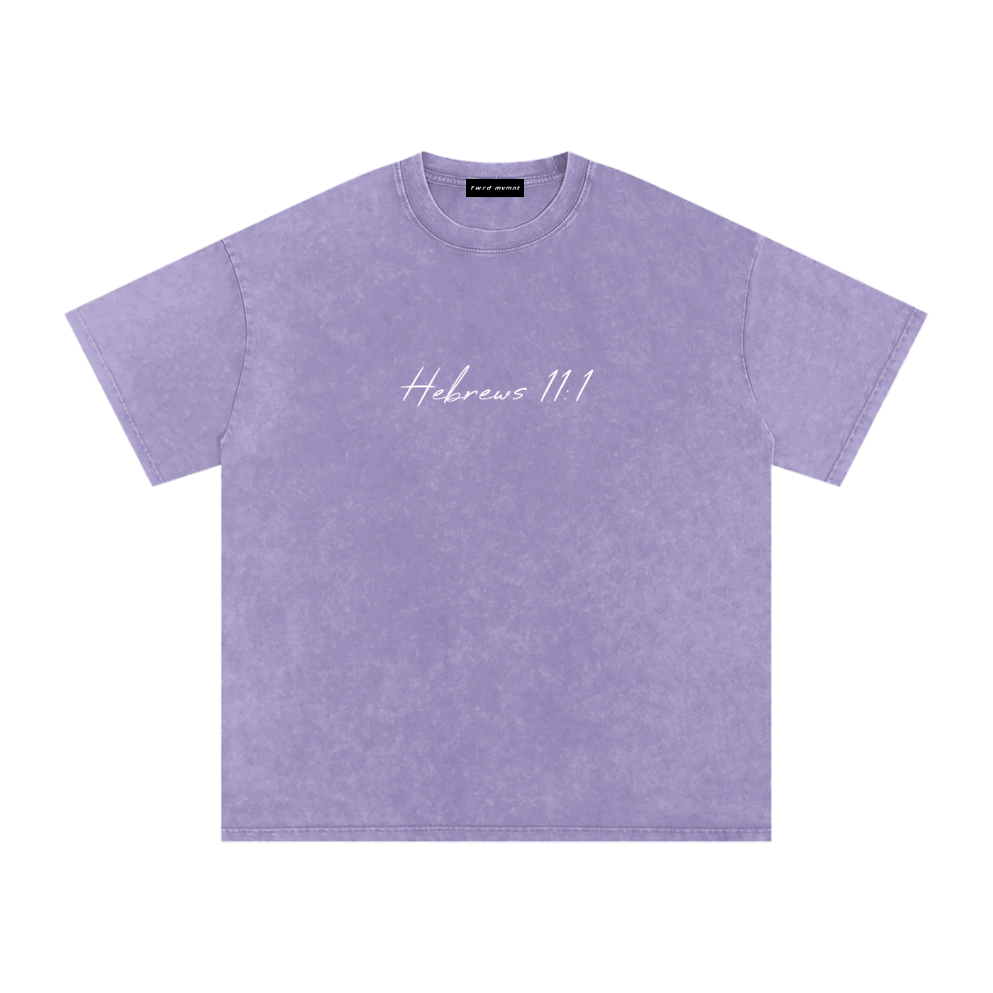 Hebrews 11:1 Snow Washed Oversized Tee