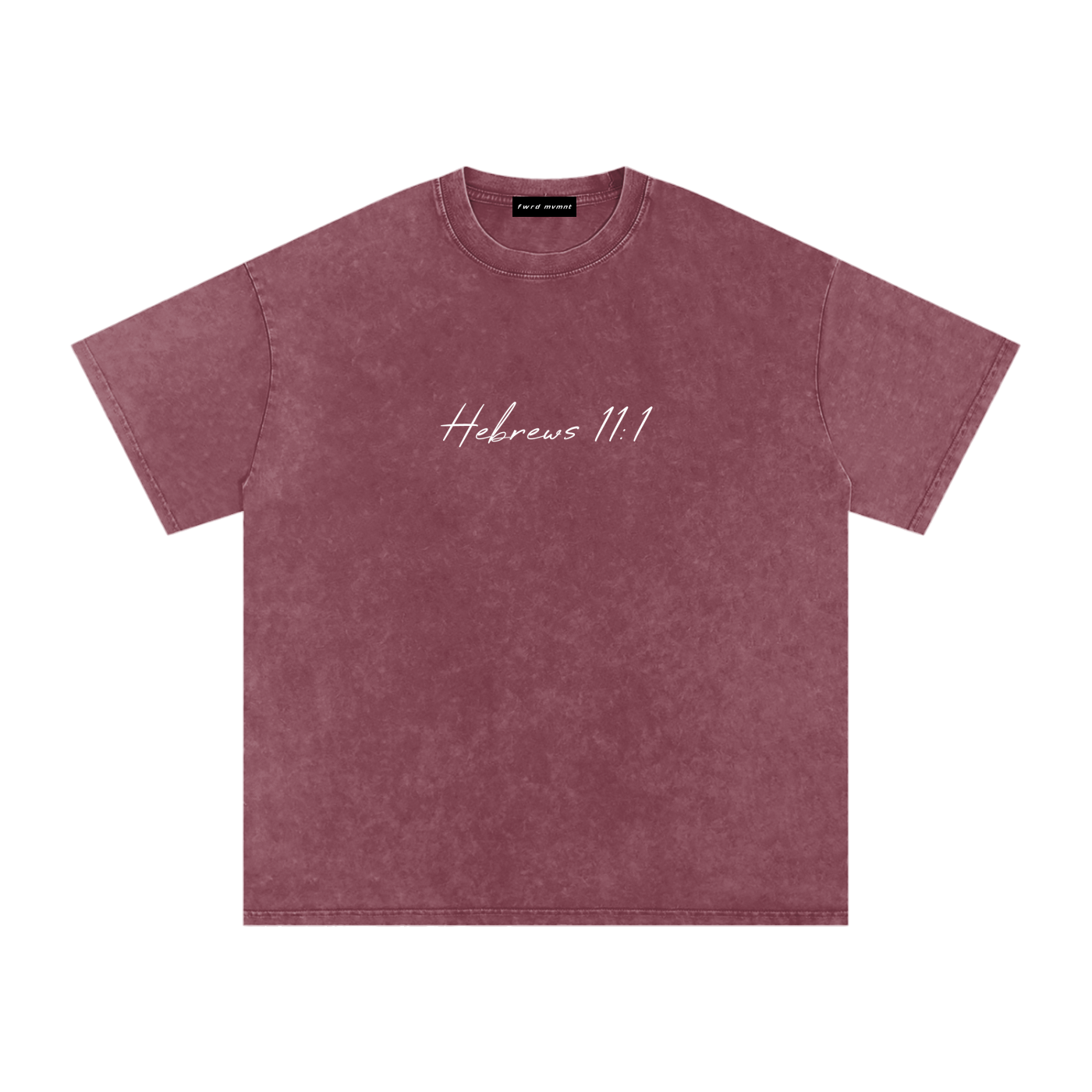 Hebrews 11:1 Snow Washed Oversized Tee