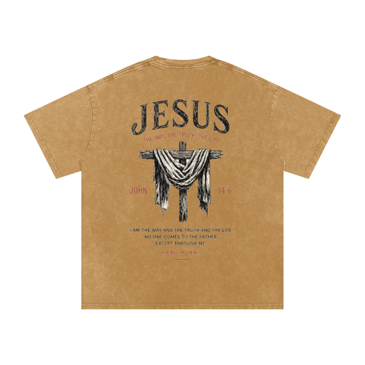 John 14:6 Snow Washed Oversized Tee