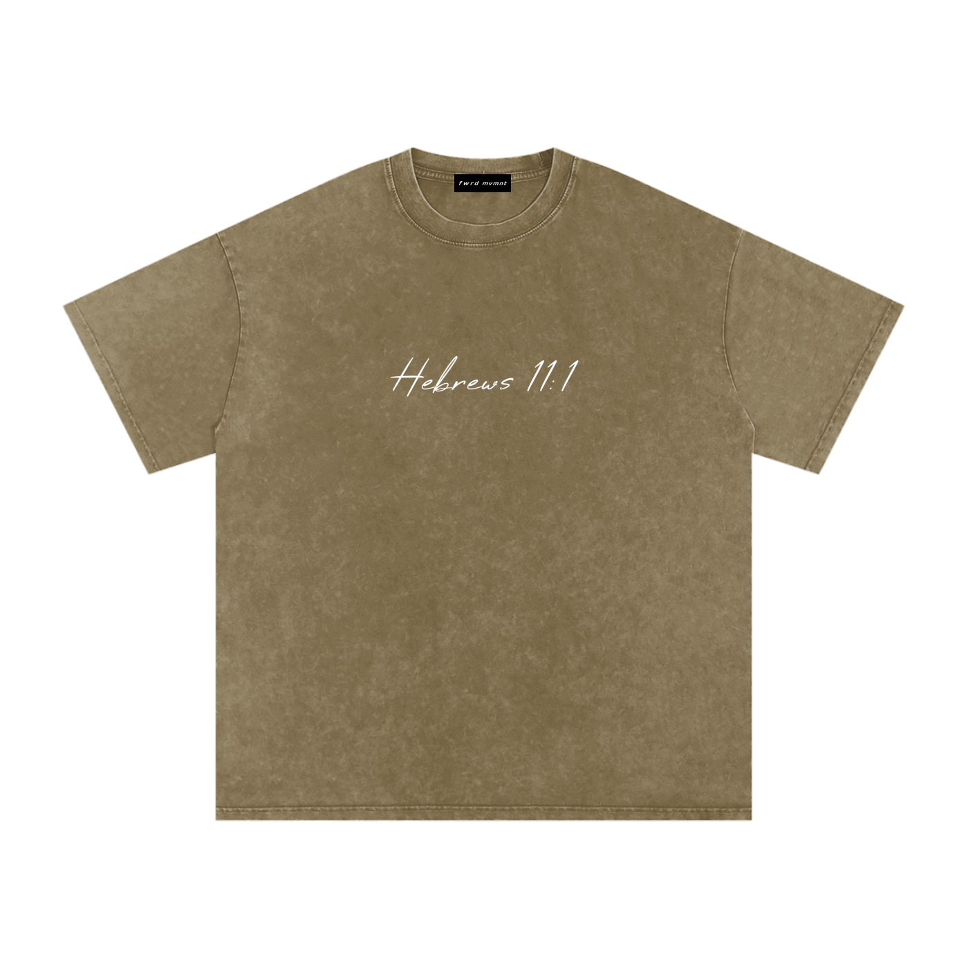 Hebrews 11:1 Snow Washed Oversized Tee
