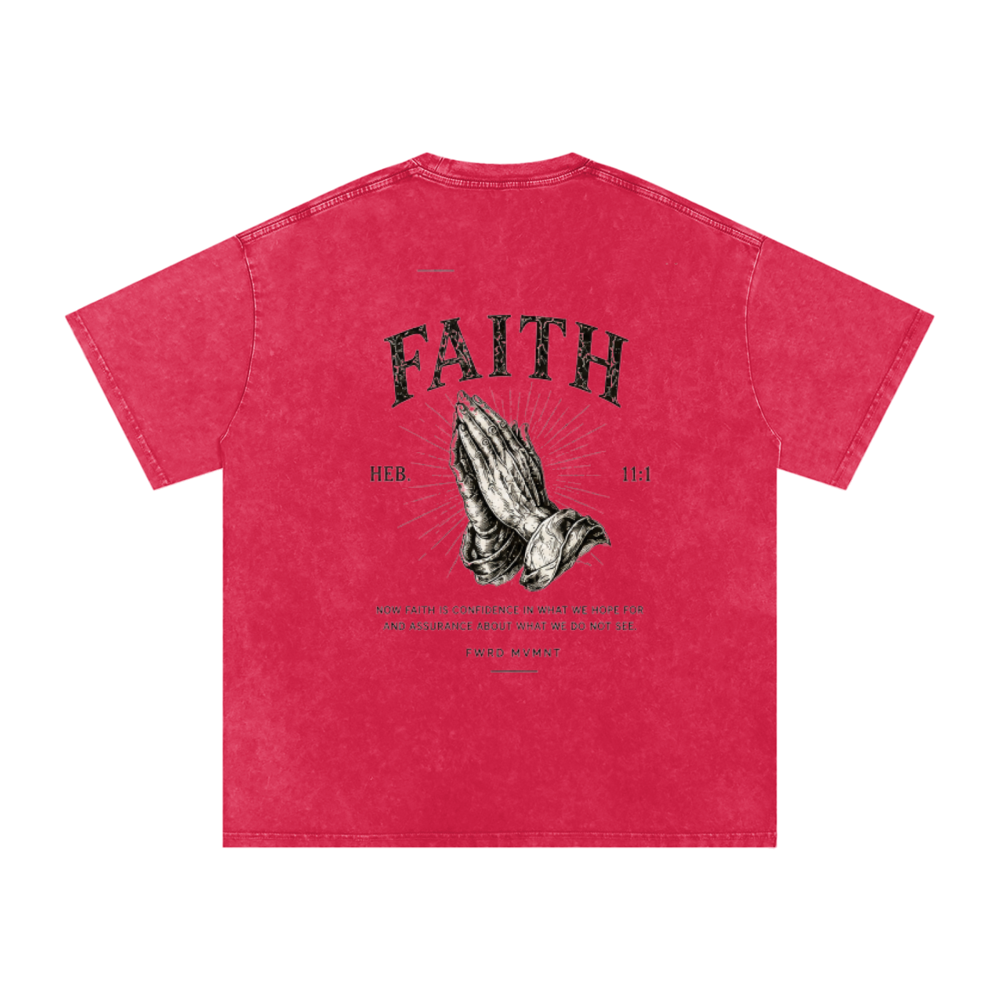 Hebrews 11:1 Snow Washed Oversized Tee