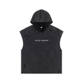 Snow Washed Boxy Hooded Tank Top