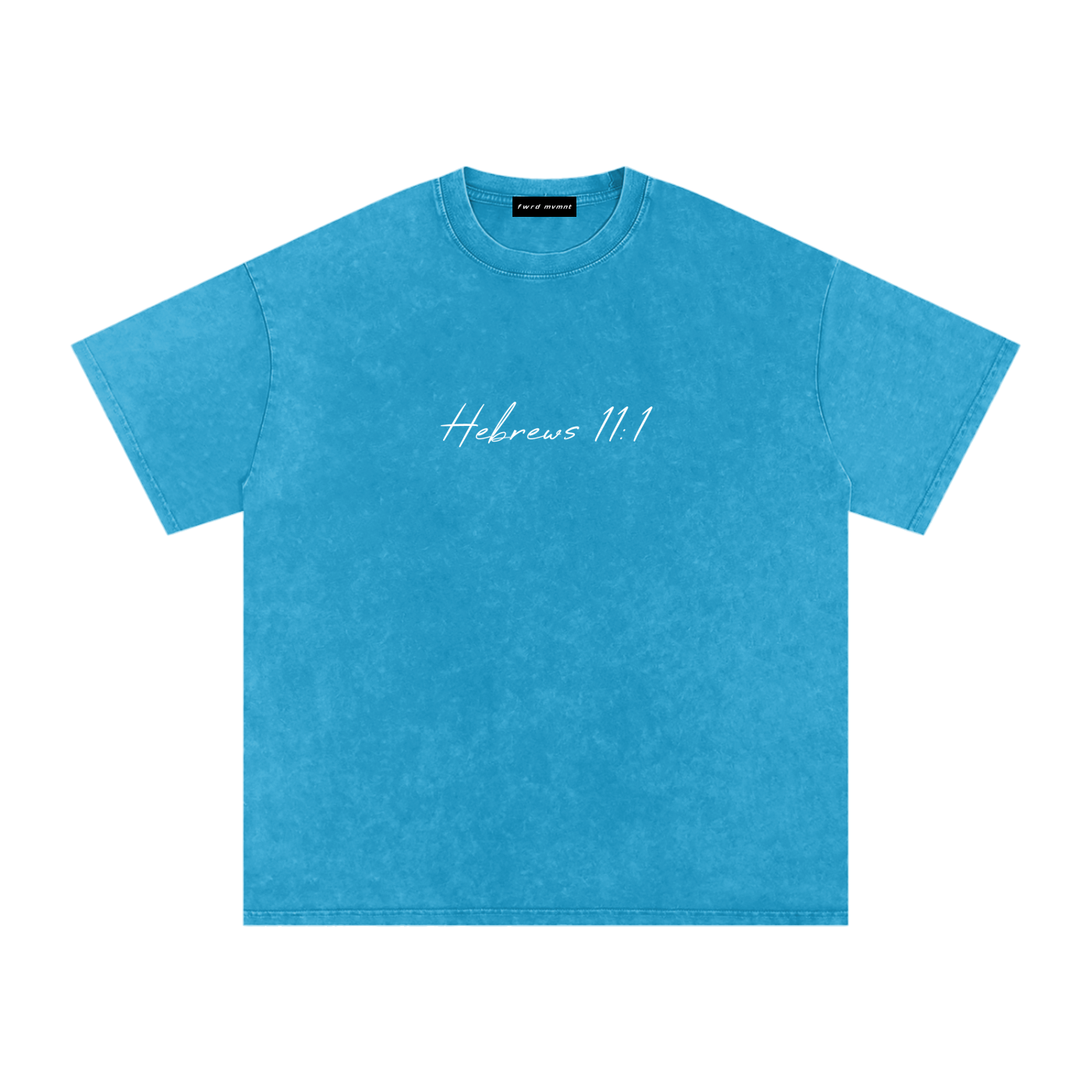 Hebrews 11:1 Snow Washed Oversized Tee