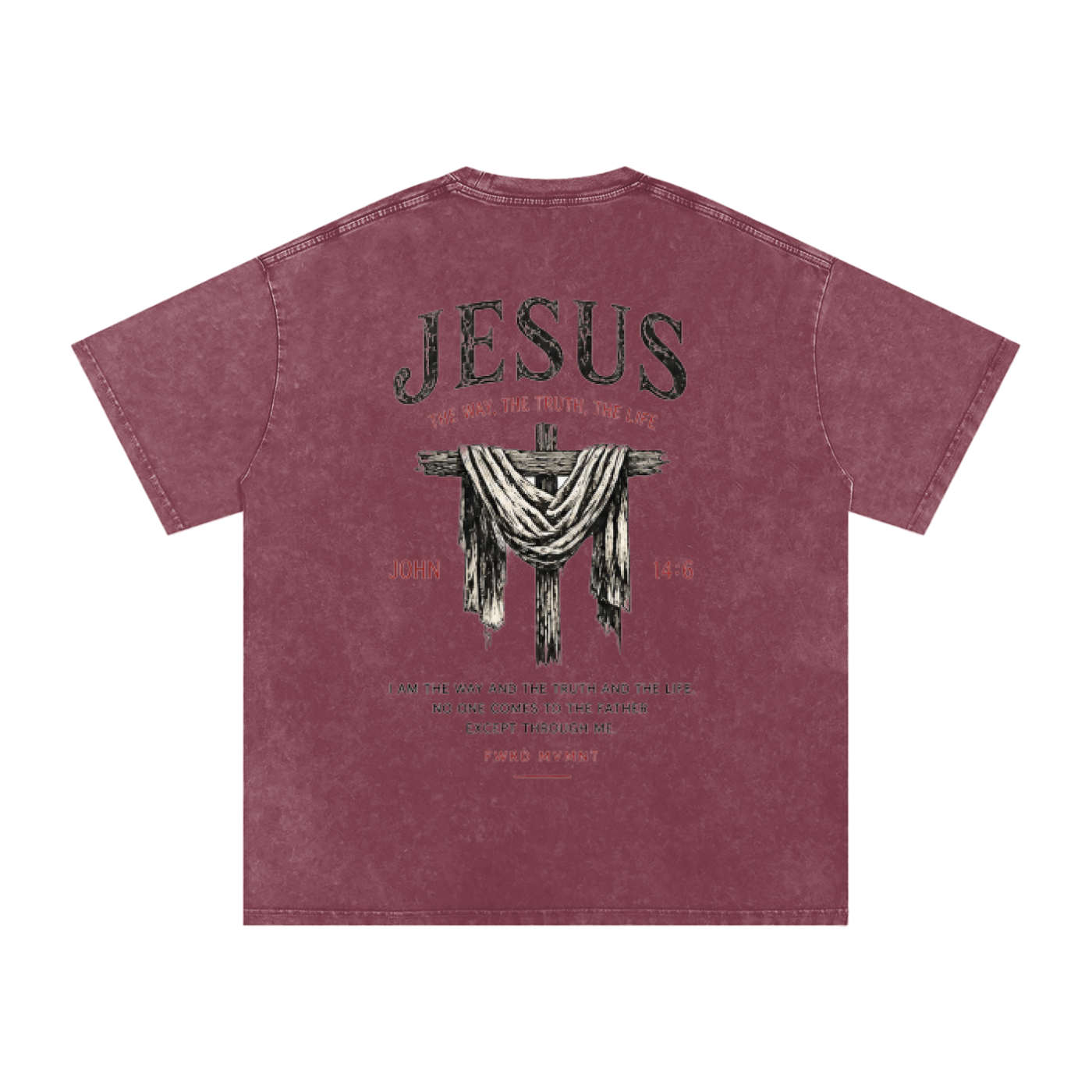 John 14:6 Snow Washed Oversized Tee