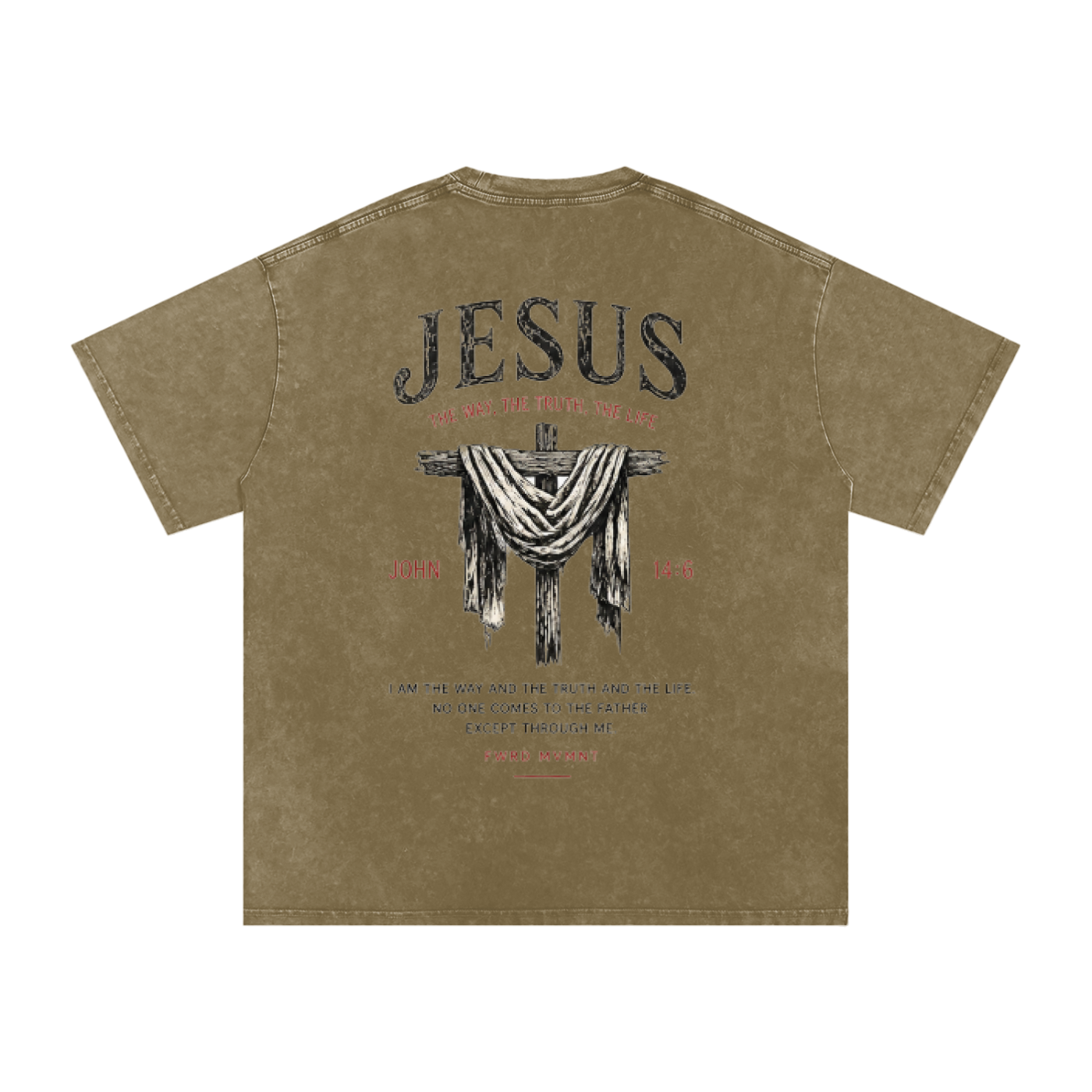 John 14:6 Snow Washed Oversized Tee
