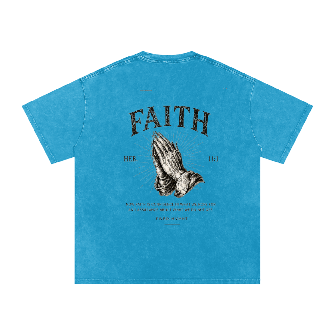 Hebrews 11:1 Snow Washed Oversized Tee
