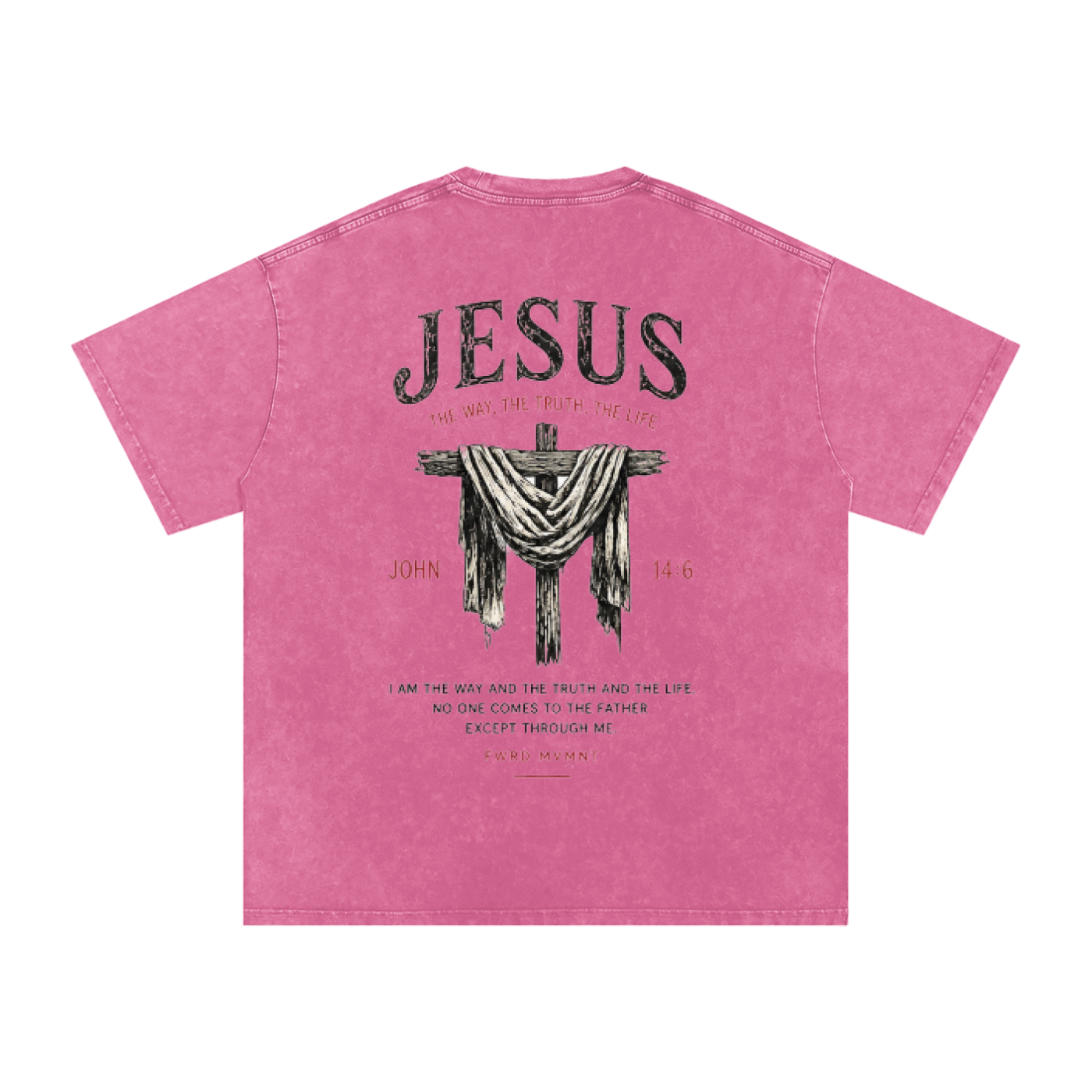 John 14:6 Snow Washed Oversized Tee