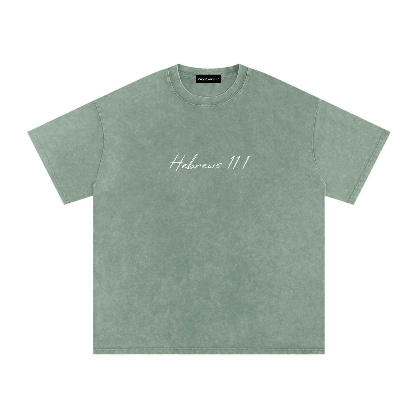 Hebrews 11:1 Snow Washed Oversized Tee