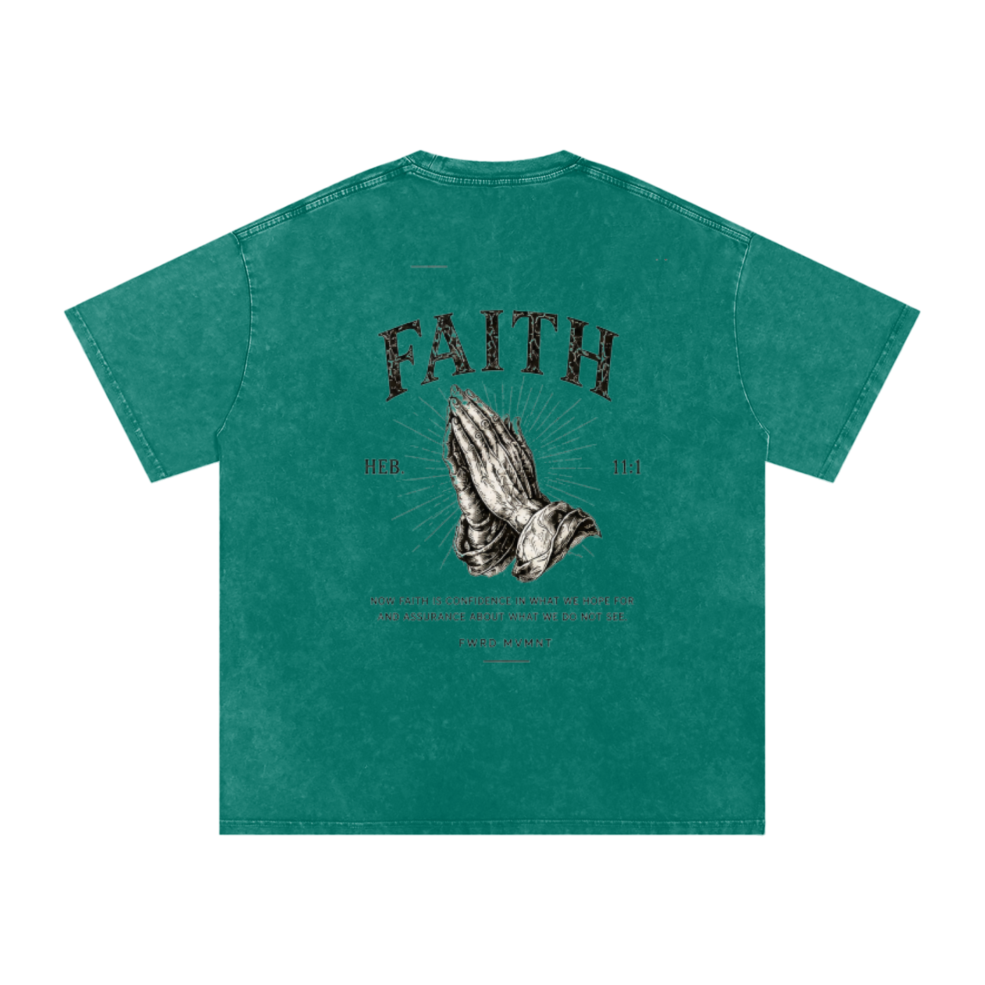 Hebrews 11:1 Snow Washed Oversized Tee