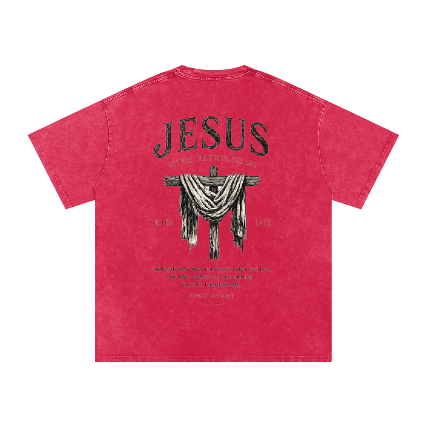 John 14:6 Snow Washed Oversized Tee