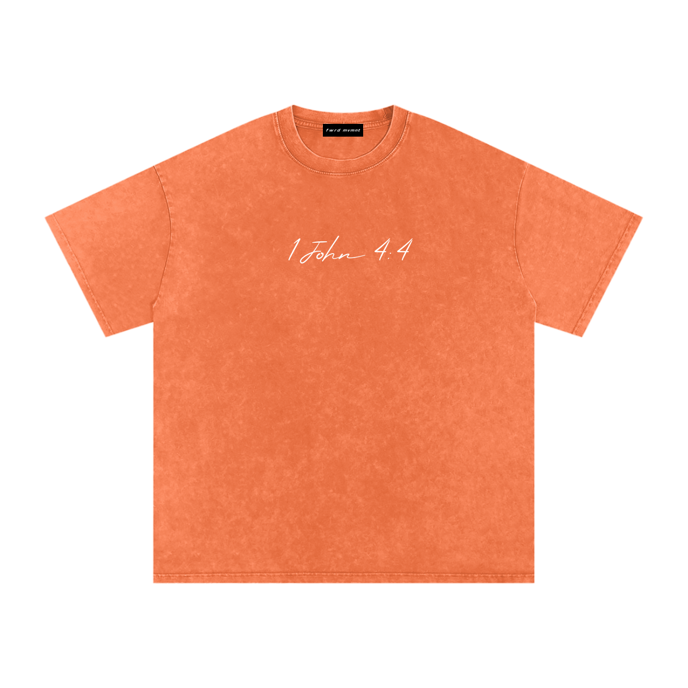 1 John 4:4 Snow Washed Oversized Tee