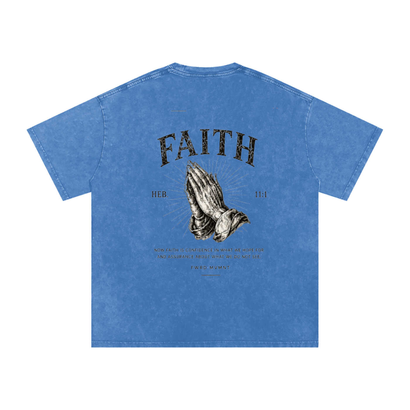 Hebrews 11:1 Snow Washed Oversized Tee
