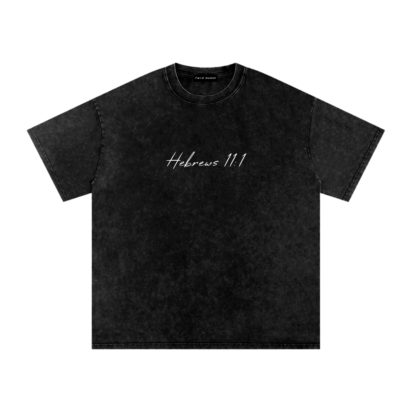 Hebrews 11:1 Snow Washed Oversized Tee