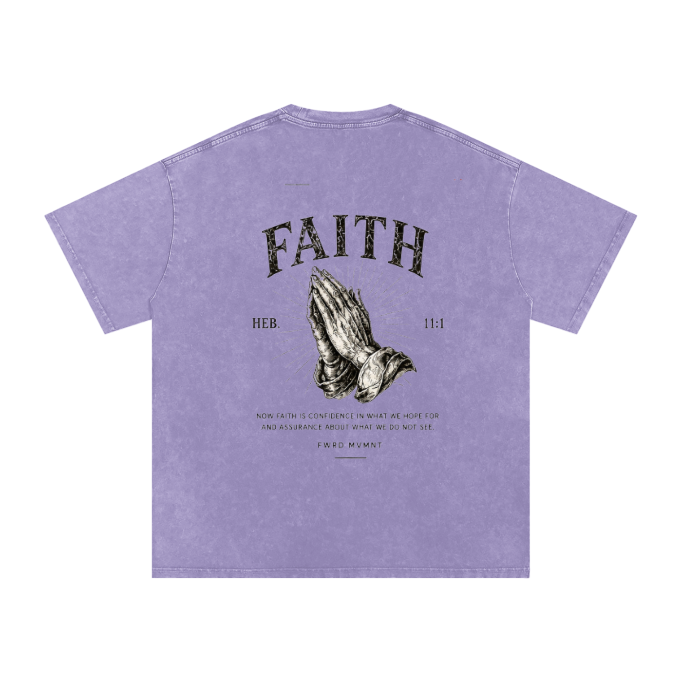 Hebrews 11:1 Snow Washed Oversized Tee