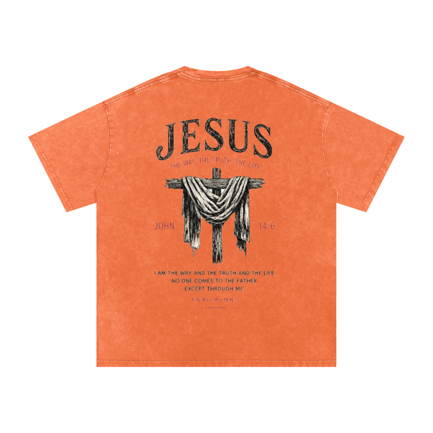 John 14:6 Snow Washed Oversized Tee