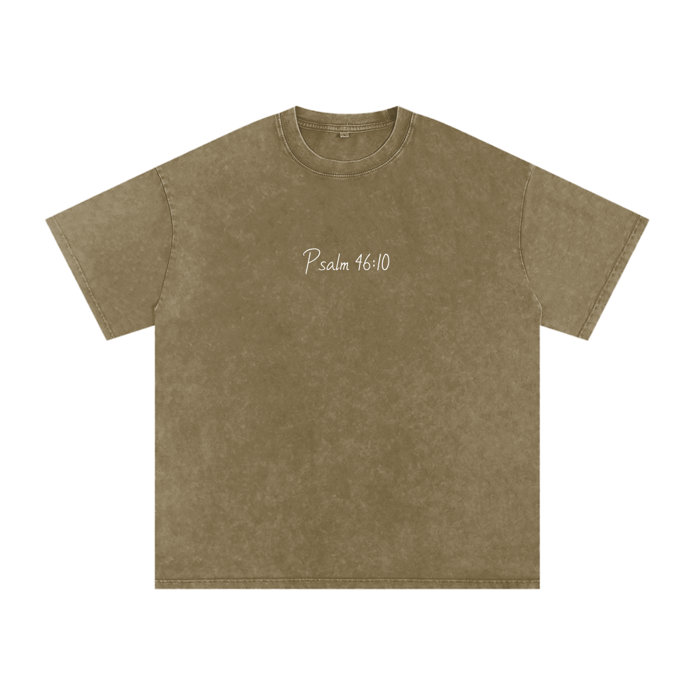 Psalm 46:10 Snow Washed Oversized Tee