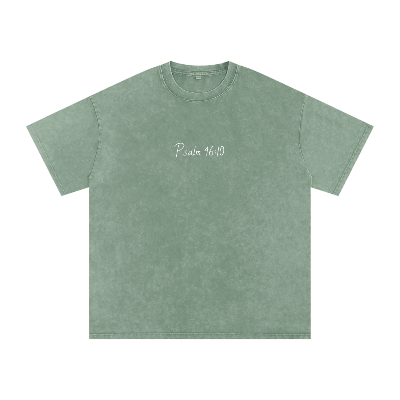 Psalm 46:10 Snow Washed Oversized Tee