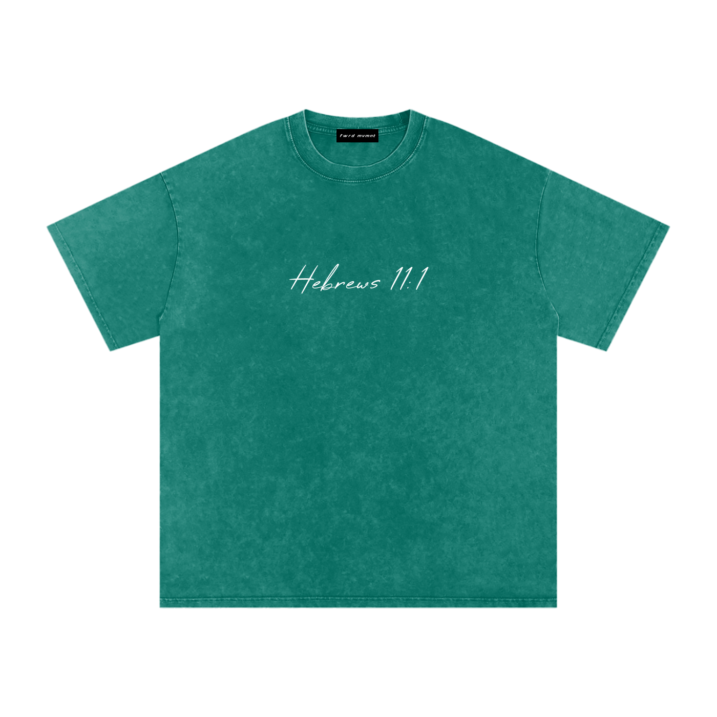 Hebrews 11:1 Snow Washed Oversized Tee