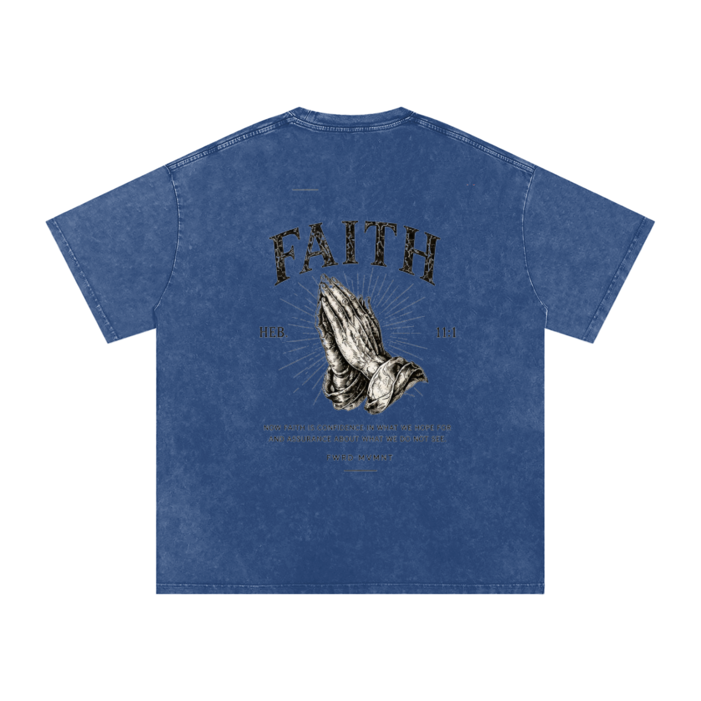 Hebrews 11:1 Snow Washed Oversized Tee