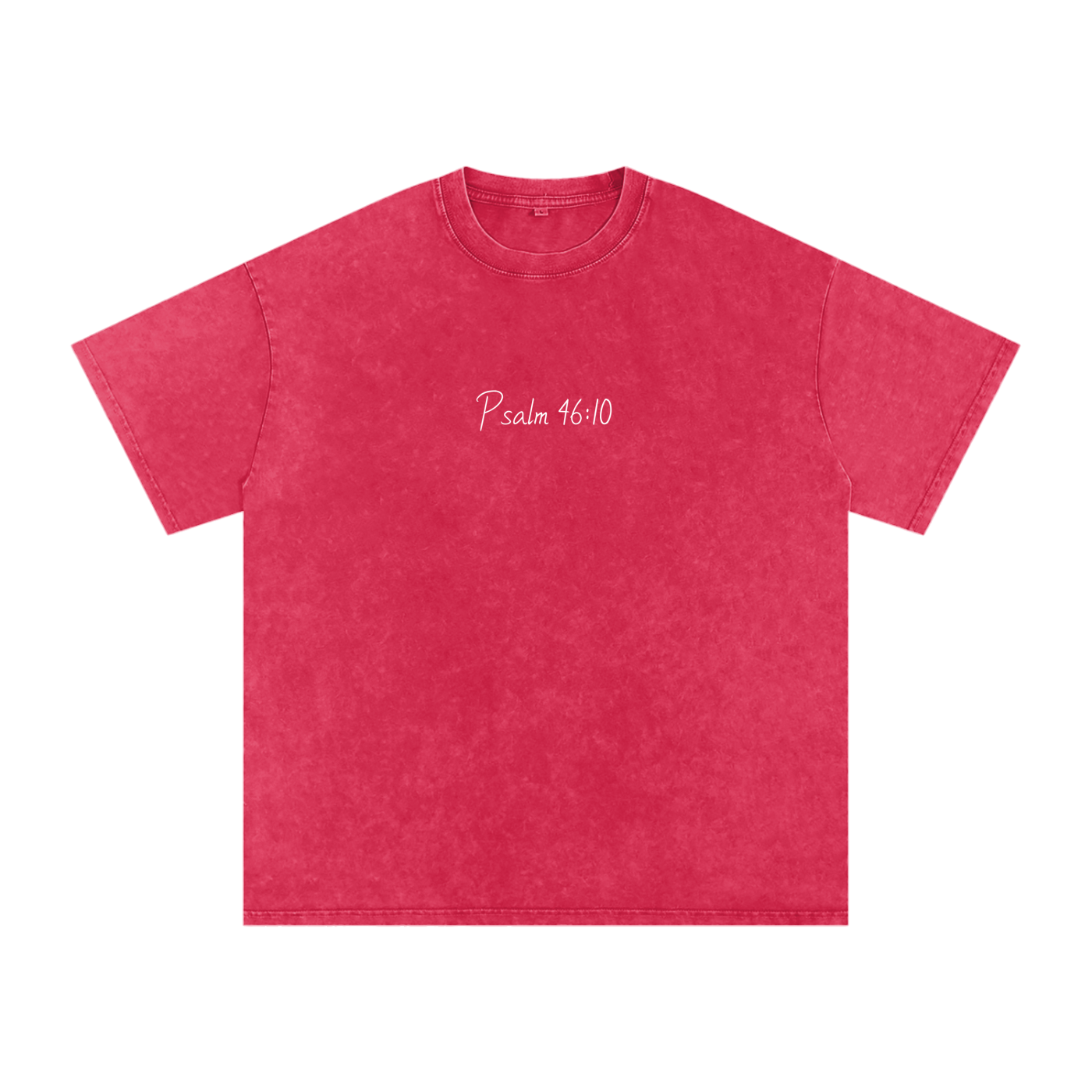 Psalm 46:10 Snow Washed Oversized Tee