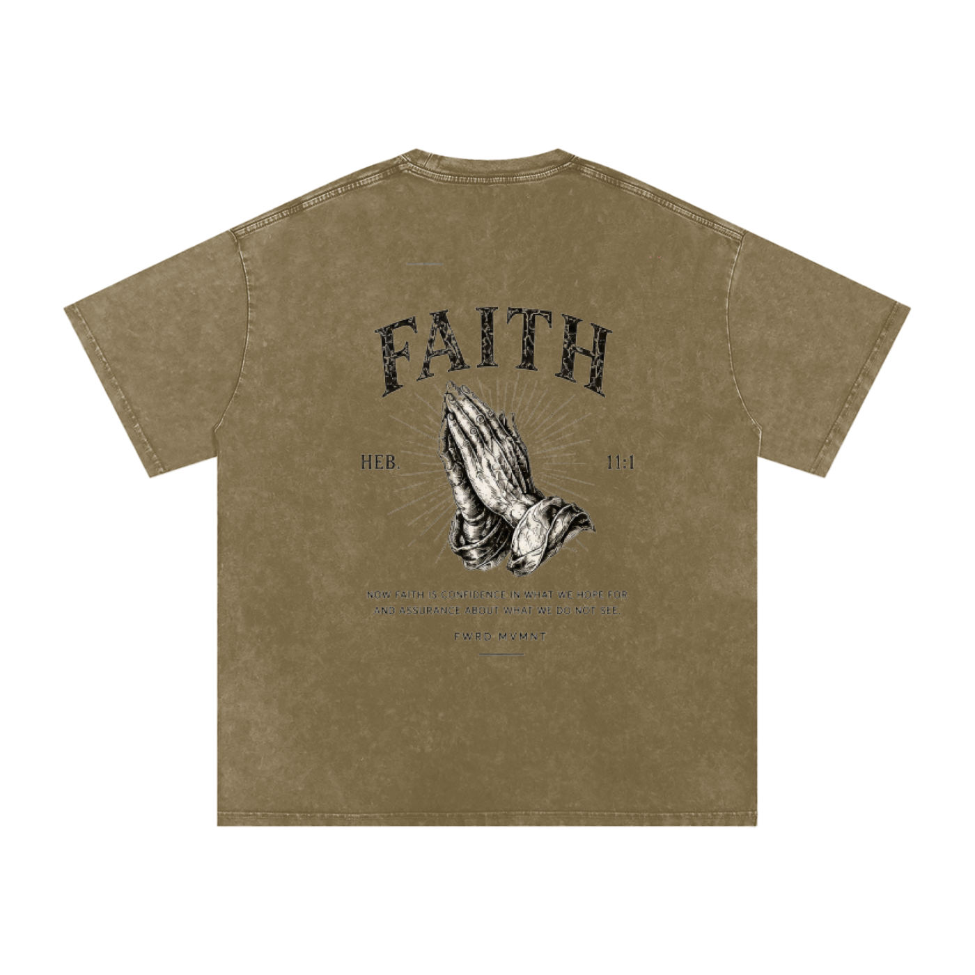 Hebrews 11:1 Snow Washed Oversized Tee