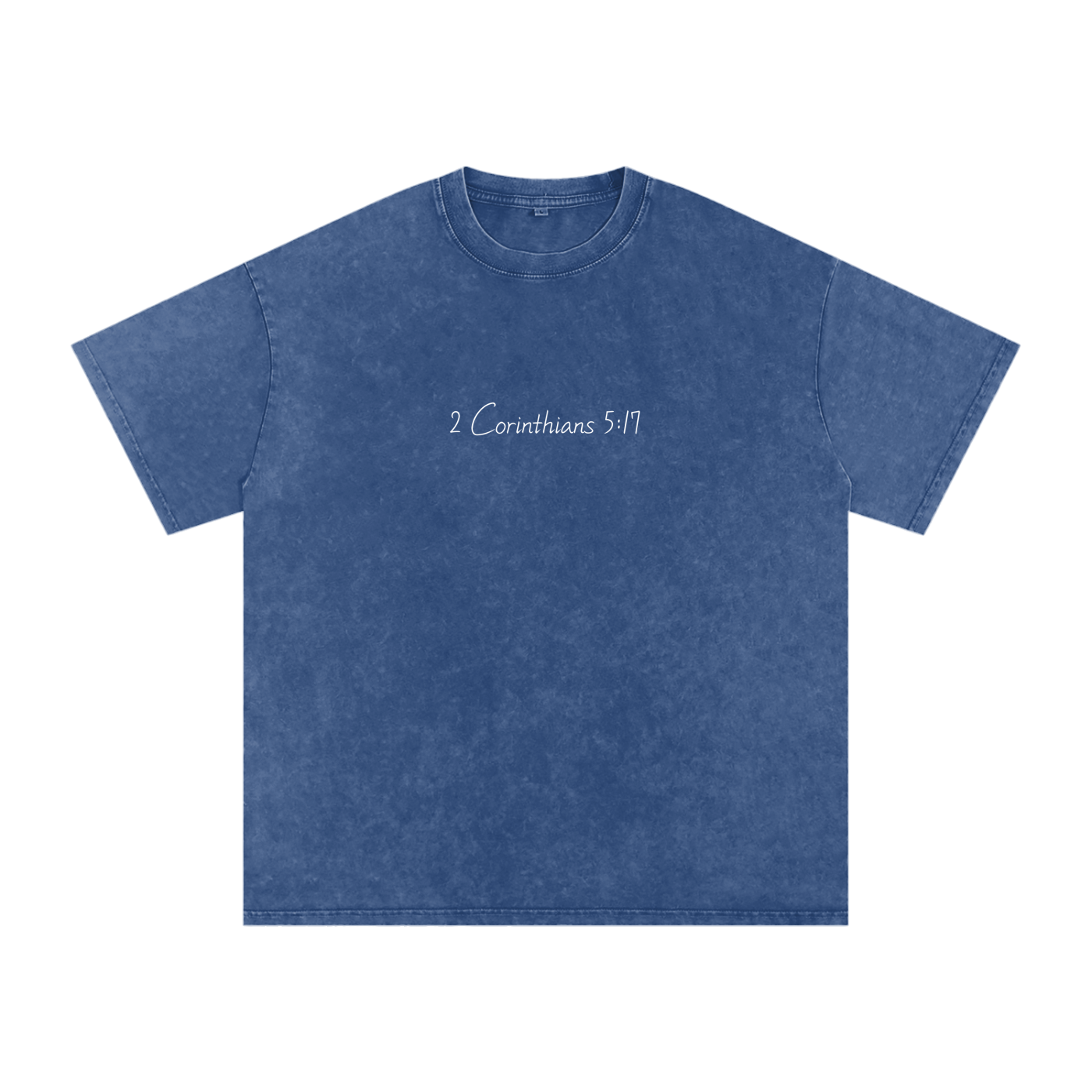 2 Corinthians 5:17 Snow Washed Oversized Tee